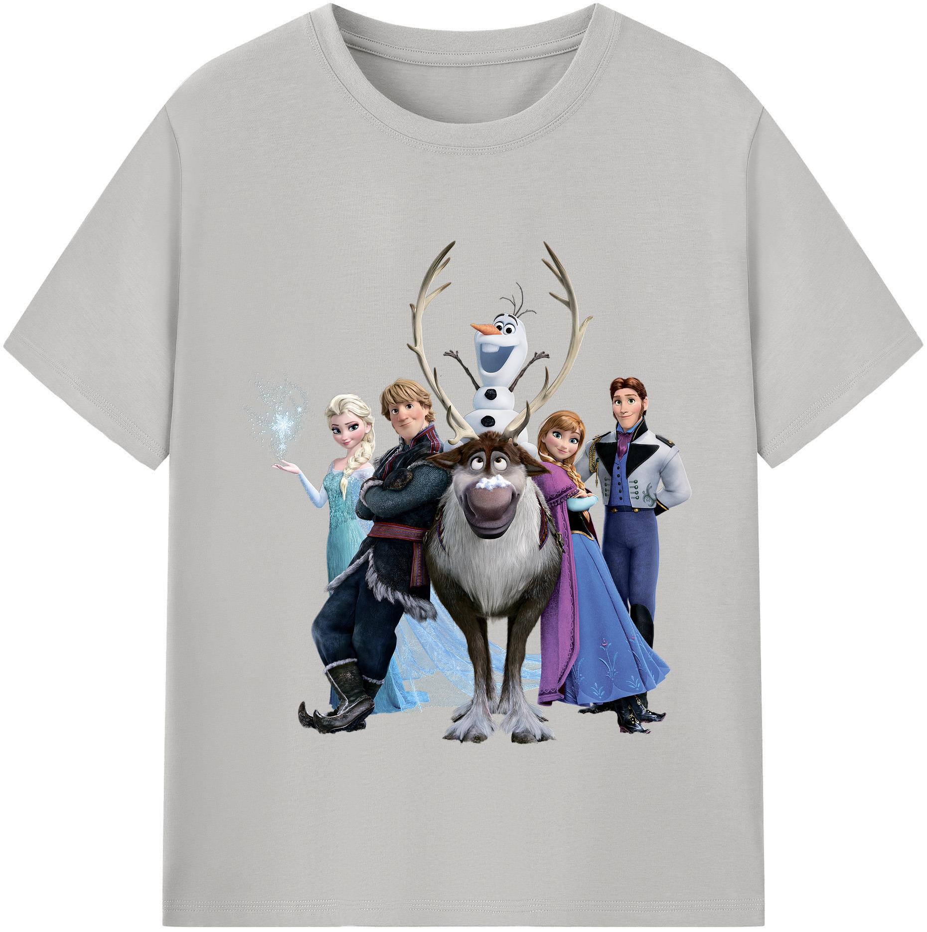 （画像用） アナと雪の女王 アンナ エルサ Frozen Anna Elsa レディースカジュアルプリントTシャツ（綿100％）
