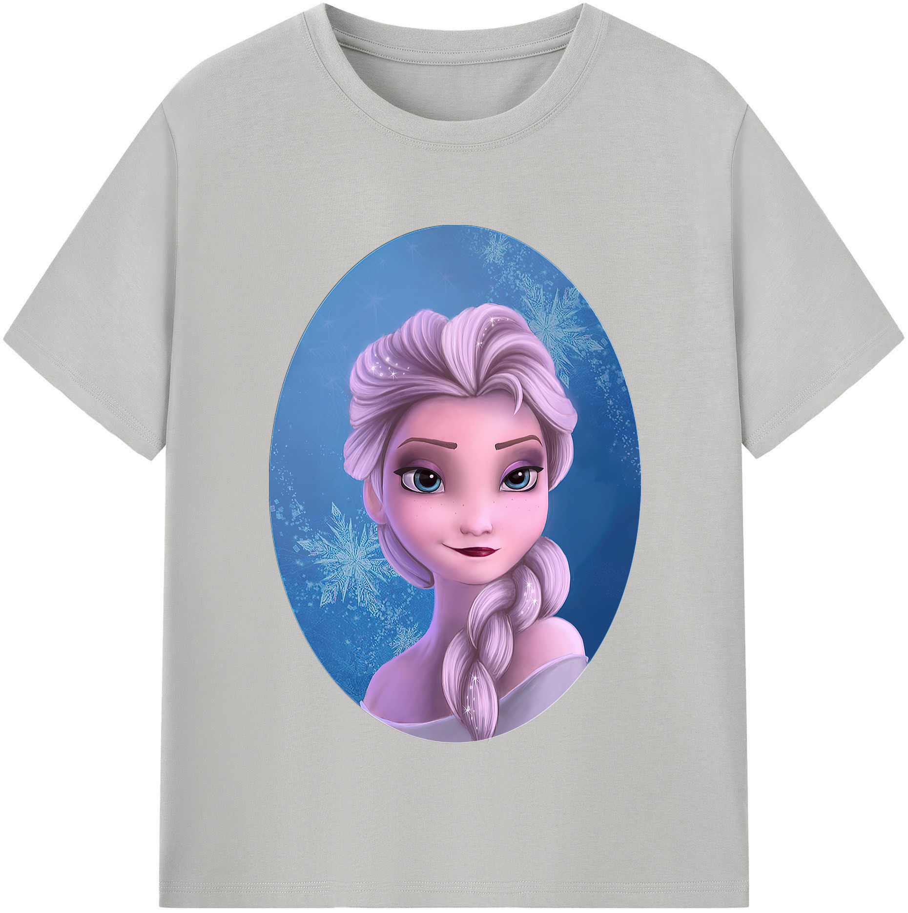 （画像用） アナと雪の女王 アンナ エルサ Frozen Anna Elsa レディースカジュアルプリントTシャツ（綿100％）