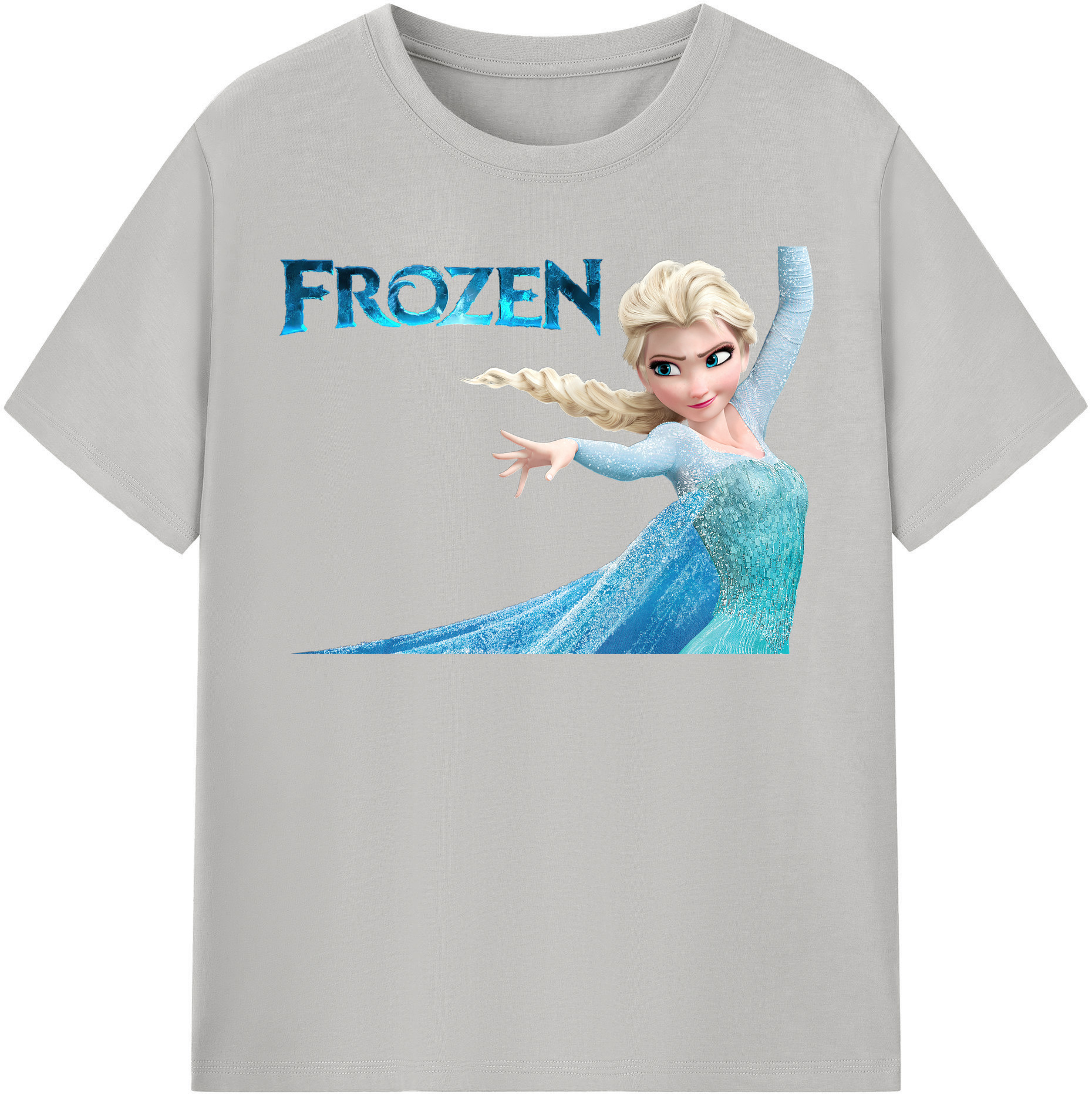 （画像用） アナと雪の女王 アンナ エルサ Frozen Anna Elsa レディースカジュアルプリントTシャツ（綿100％）