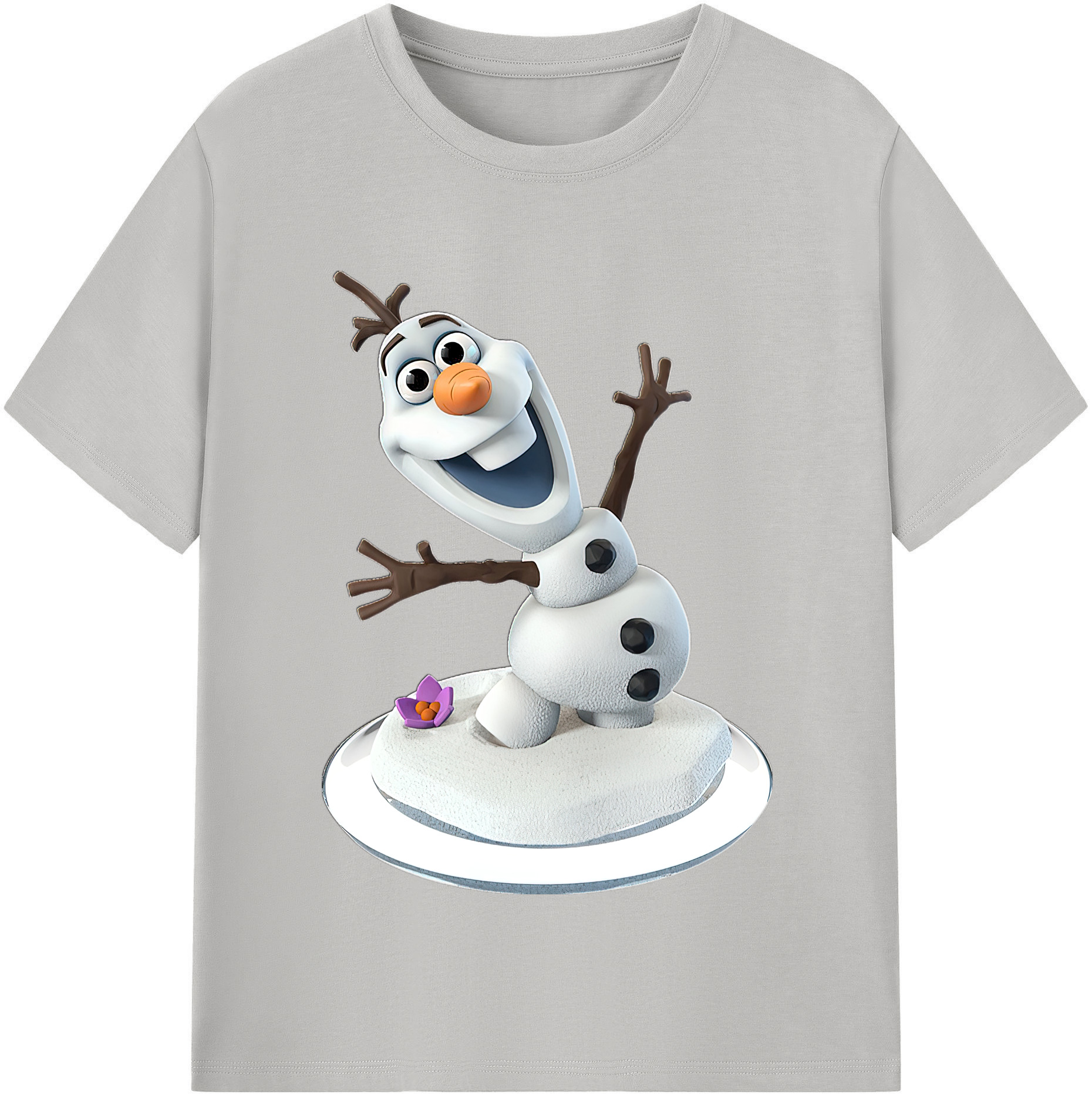 （画像用） アナと雪の女王 アンナ エルサ Frozen Anna Elsa レディースカジュアルプリントTシャツ（綿100％）