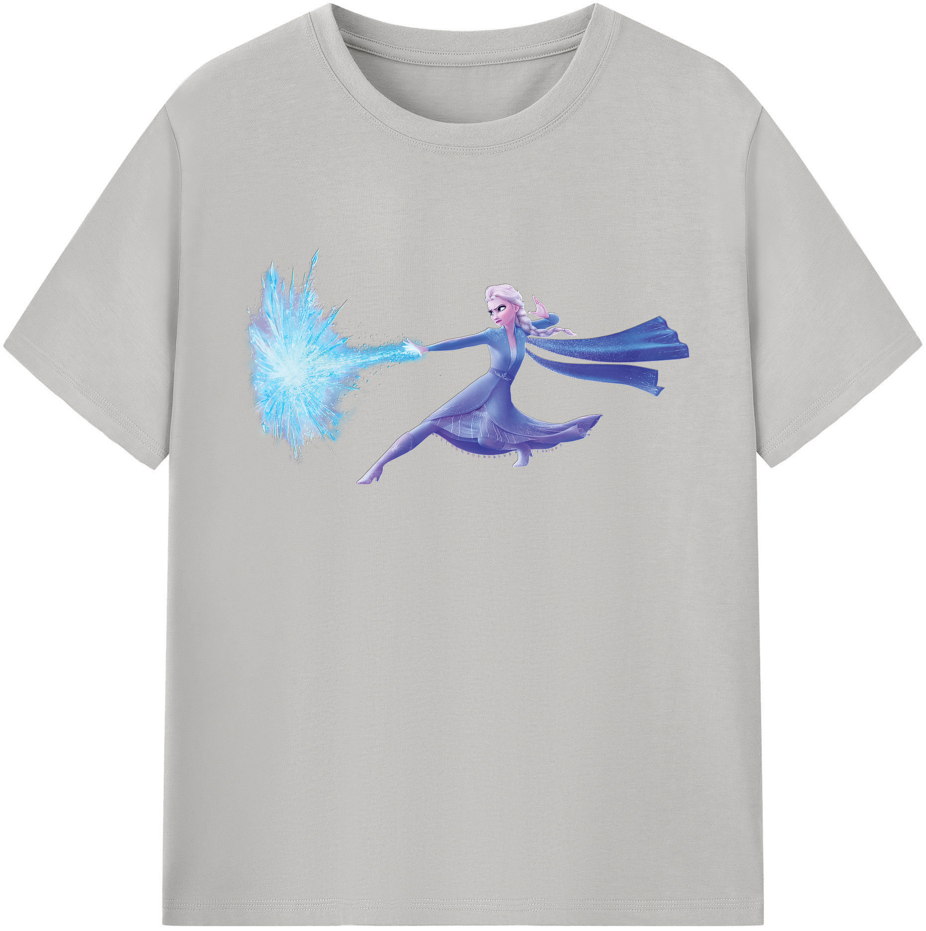 （画像用） アナと雪の女王 アンナ エルサ Frozen Anna Elsa レディースカジュアルプリントTシャツ（綿100％）