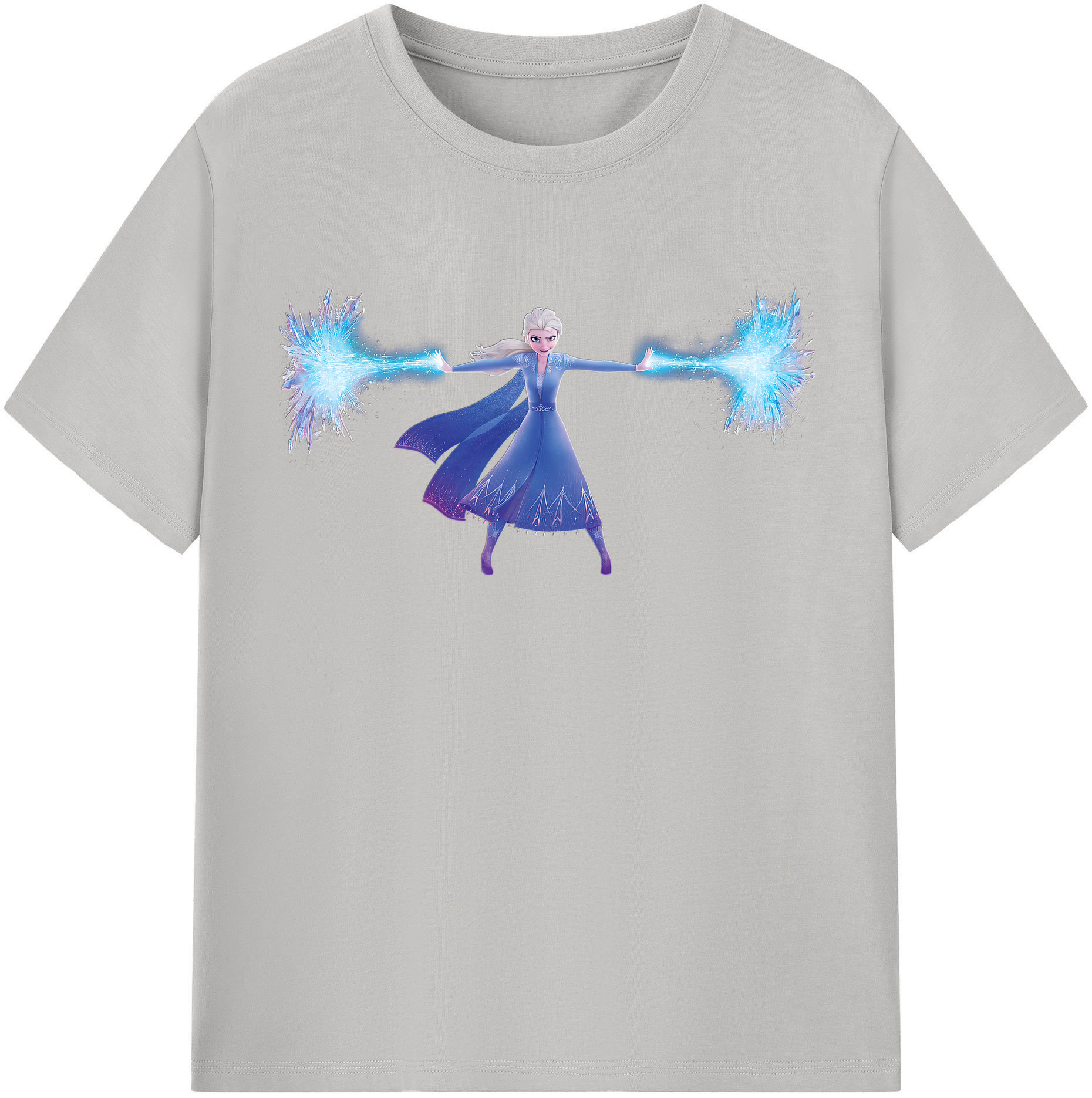 （画像用） アナと雪の女王 アンナ エルサ Frozen Anna Elsa レディースカジュアルプリントTシャツ（綿100％）