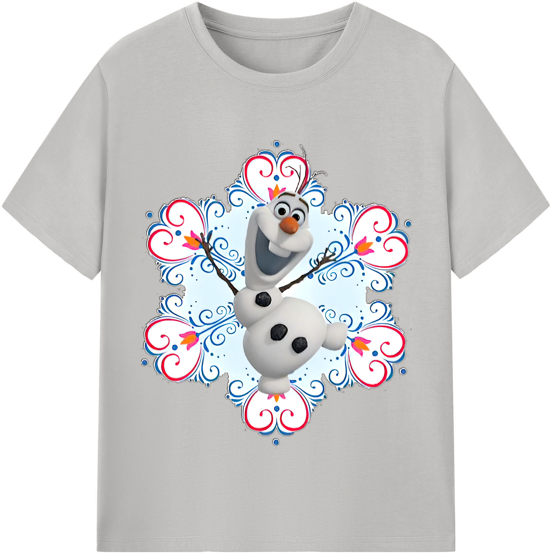 （画像用） アナと雪の女王 アンナ エルサ Frozen Anna Elsa レディースカジュアルプリントTシャツ（綿100％）