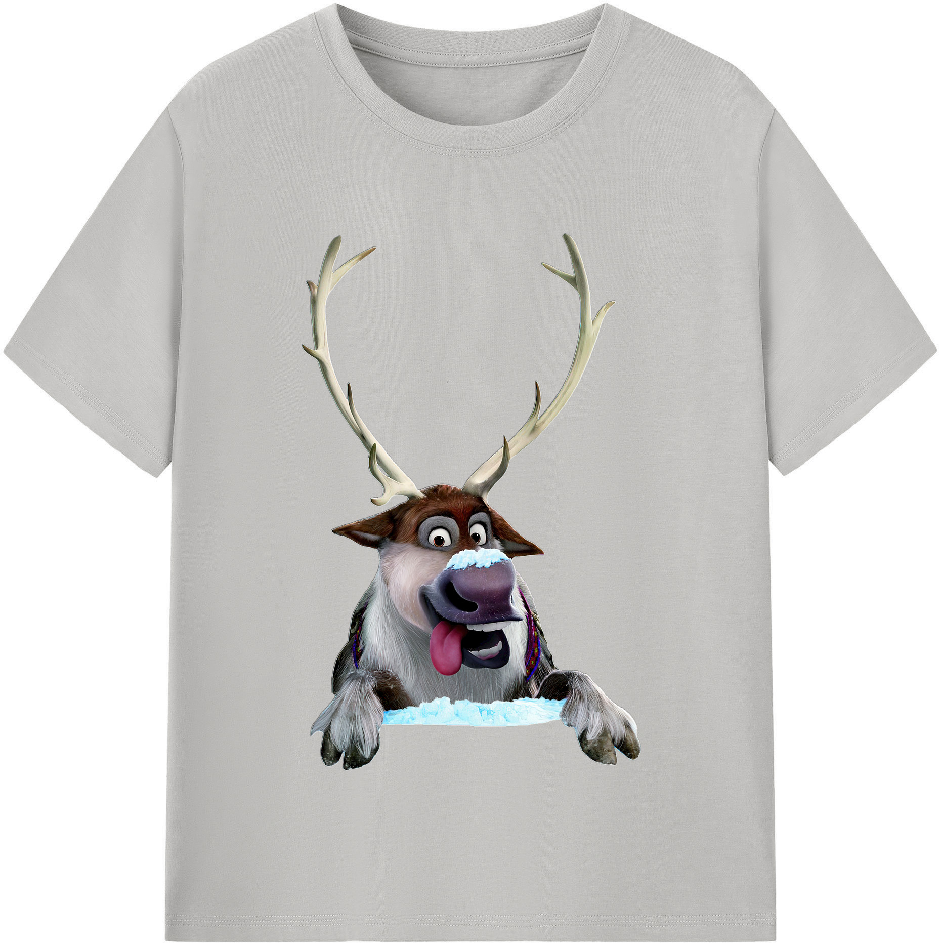 （画像用） アナと雪の女王 アンナ エルサ Frozen Anna Elsa レディースカジュアルプリントTシャツ（綿100％）