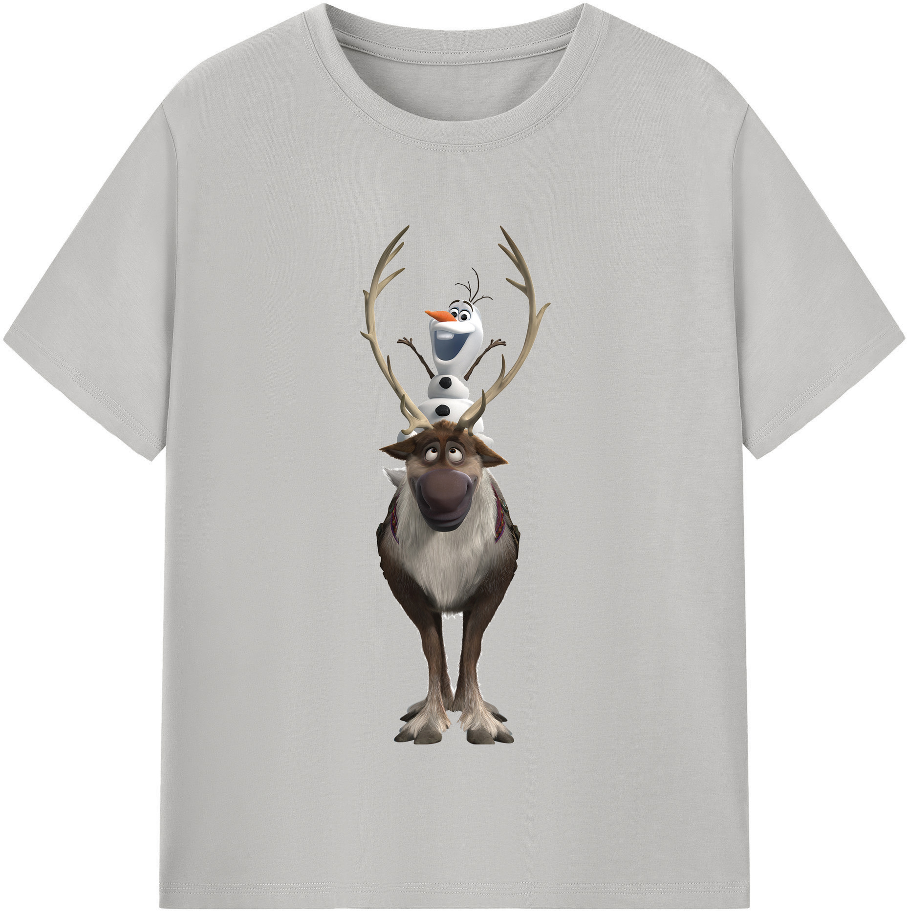 （画像用） アナと雪の女王 アンナ エルサ Frozen Anna Elsa レディースカジュアルプリントTシャツ（綿100％）