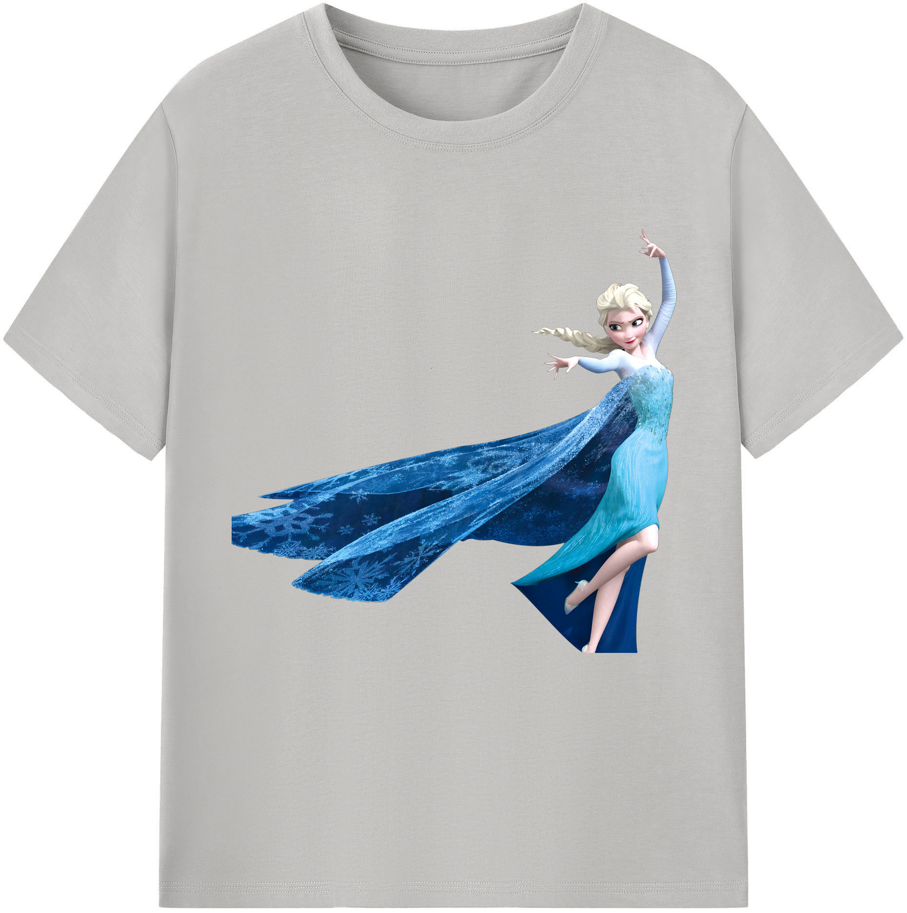 （画像用） アナと雪の女王 アンナ エルサ Frozen Anna Elsa レディースカジュアルプリントTシャツ（綿100％）