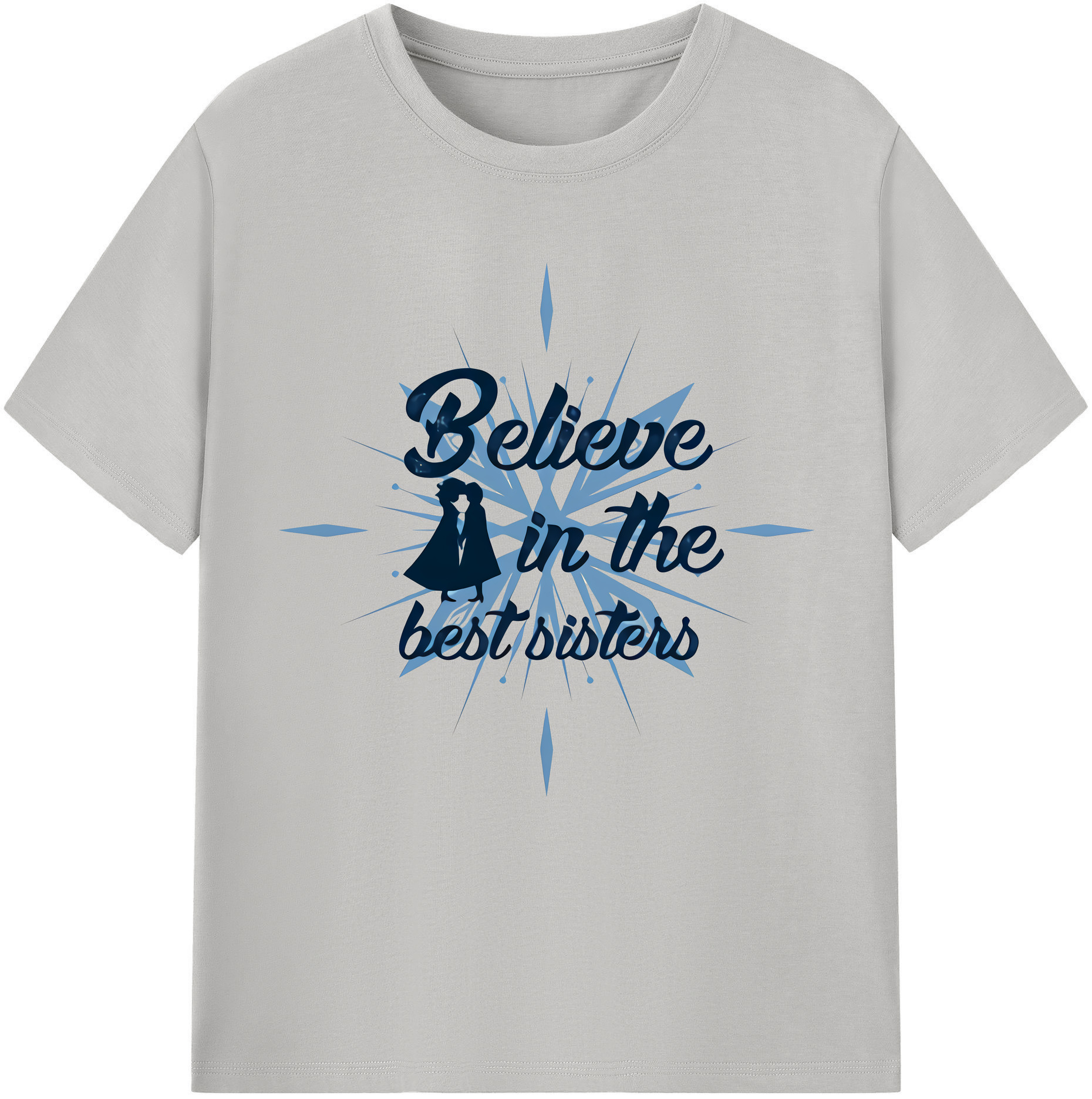 （画像用） アナと雪の女王 アンナ エルサ Frozen Anna Elsa レディースカジュアルプリントTシャツ（綿100％）