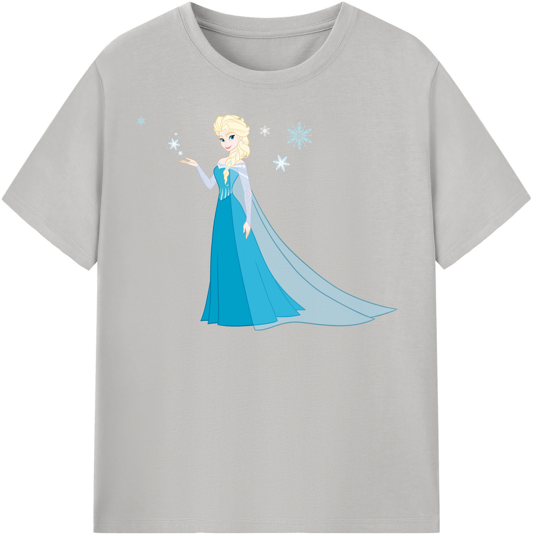 （画像用） アナと雪の女王 アンナ エルサ Frozen Anna Elsa レディースカジュアルプリントTシャツ（綿100％）