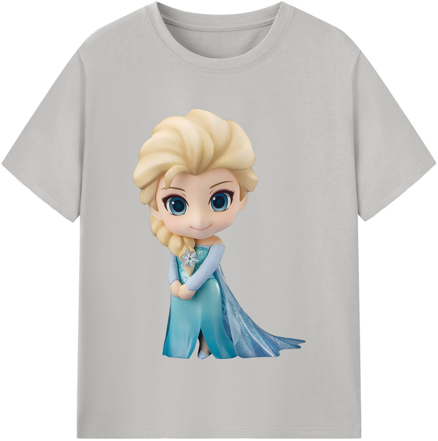 （画像用） アナと雪の女王 アンナ エルサ Frozen Anna Elsa レディースカジュアルプリントTシャツ（綿100％）