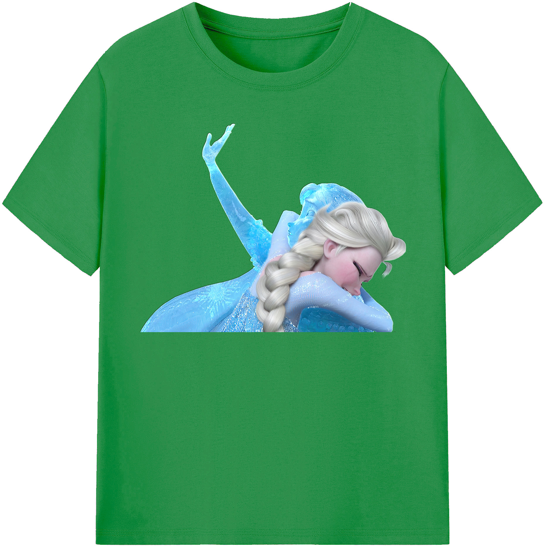 （画像用） アナと雪の女王 アンナ エルサ Frozen Anna Elsa レディースカジュアルプリントTシャツ（綿100％）