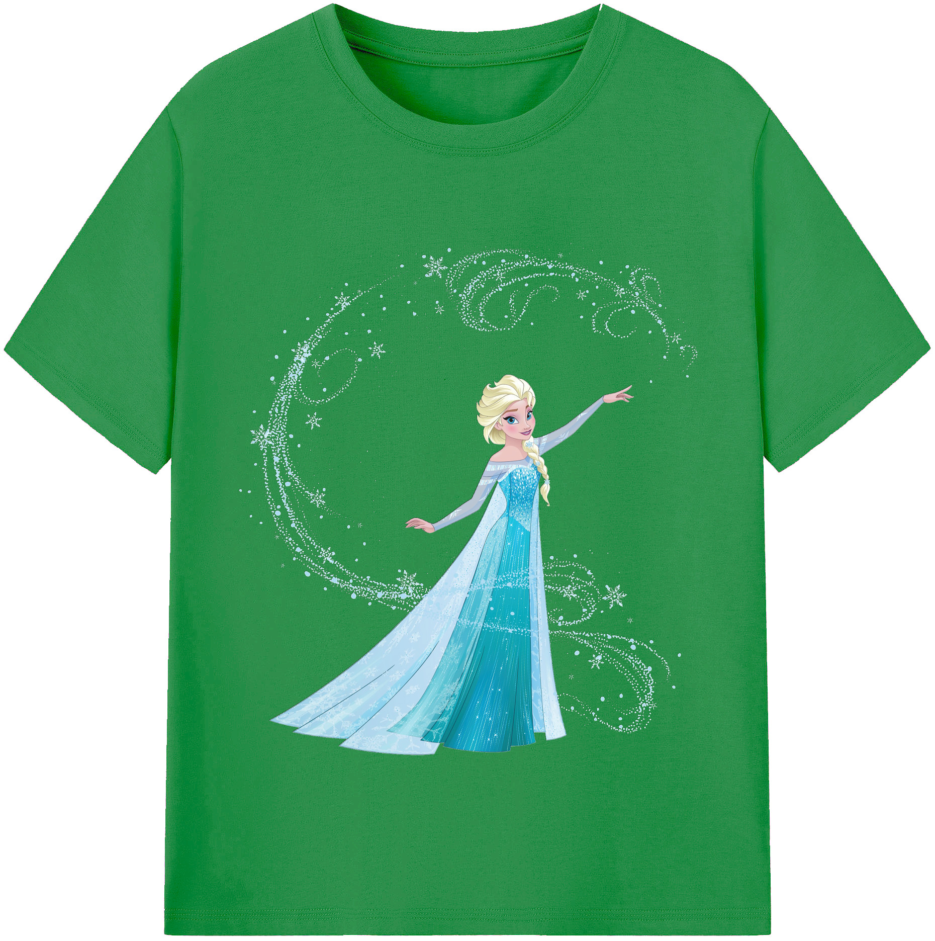 （画像用） アナと雪の女王 アンナ エルサ Frozen Anna Elsa レディースカジュアルプリントTシャツ（綿100％）
