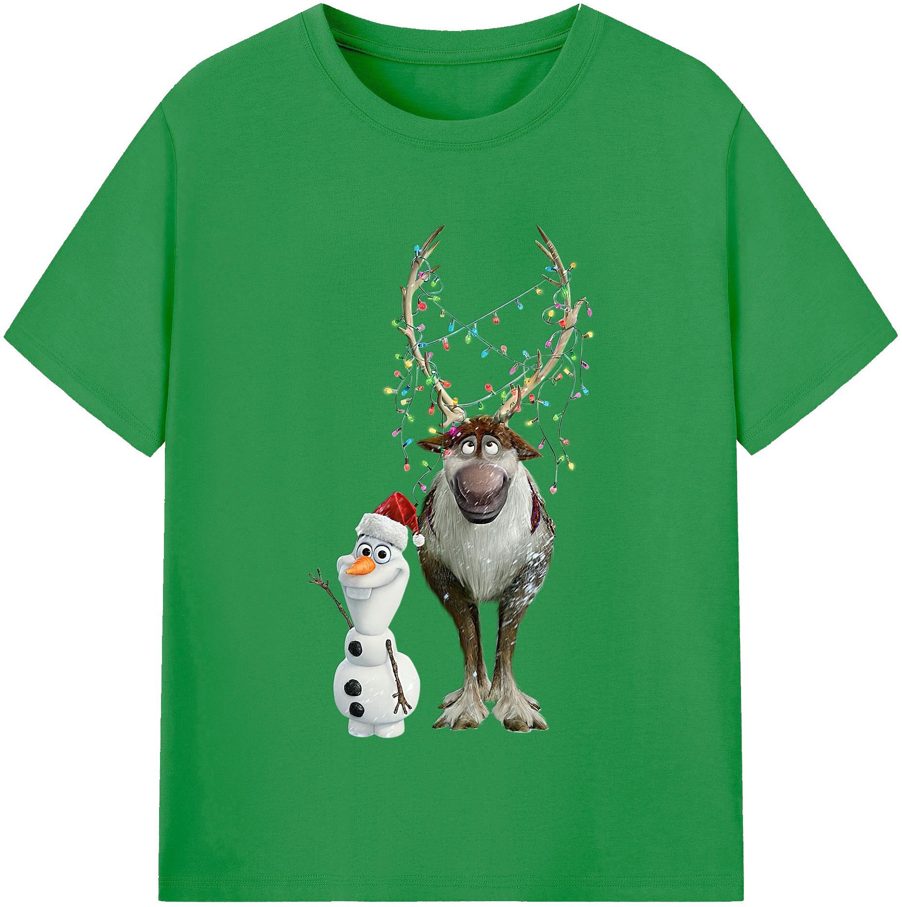 （画像用） アナと雪の女王 アンナ エルサ Frozen Anna Elsa レディースカジュアルプリントTシャツ（綿100％）