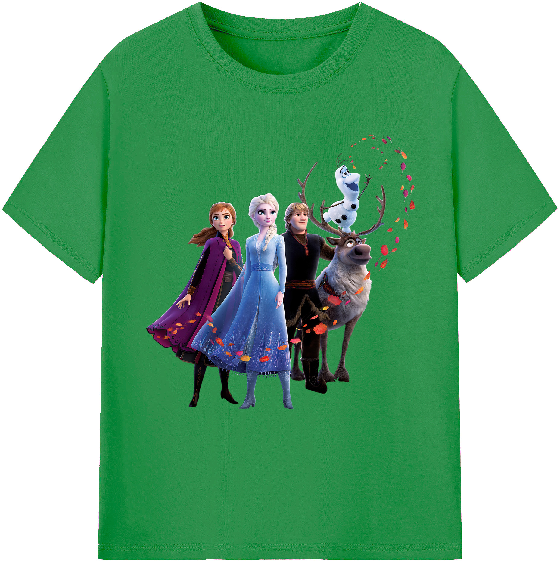 （画像用） アナと雪の女王 アンナ エルサ Frozen Anna Elsa レディースカジュアルプリントTシャツ（綿100％）