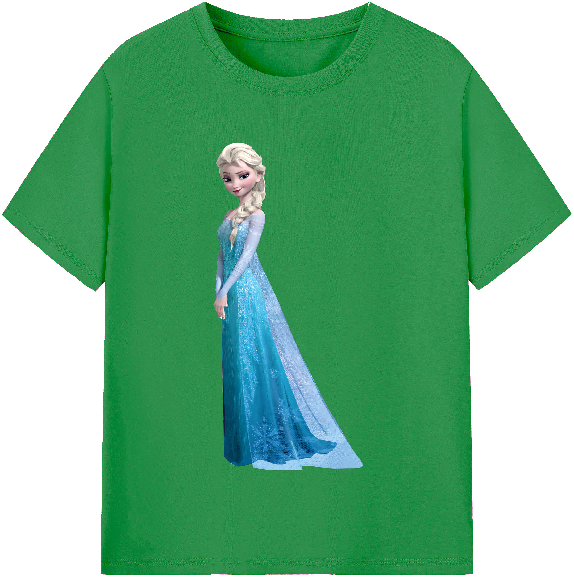 （画像用） アナと雪の女王 アンナ エルサ Frozen Anna Elsa レディースカジュアルプリントTシャツ（綿100％）