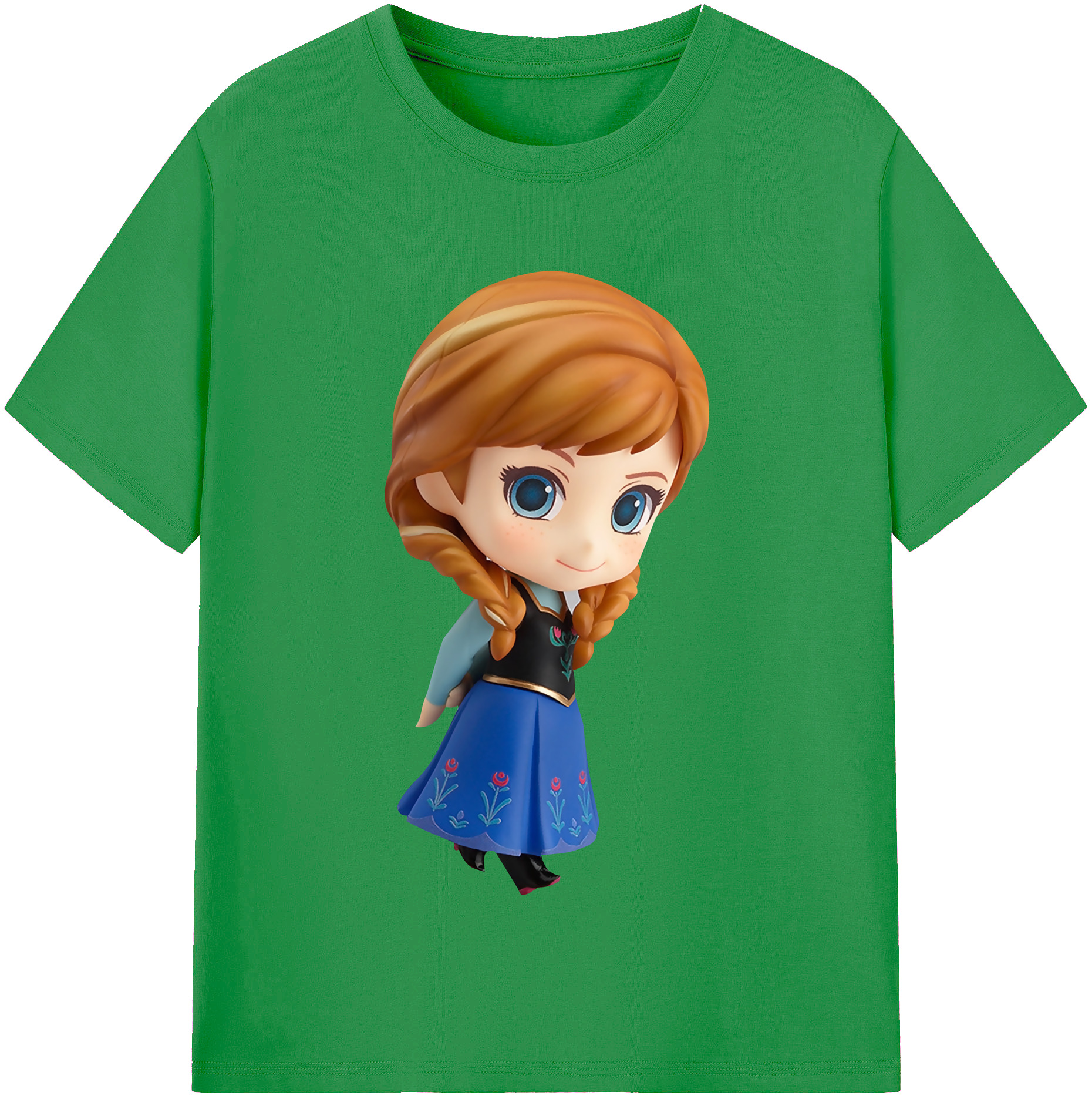 （画像用） アナと雪の女王 アンナ エルサ Frozen Anna Elsa レディースカジュアルプリントTシャツ（綿100％）