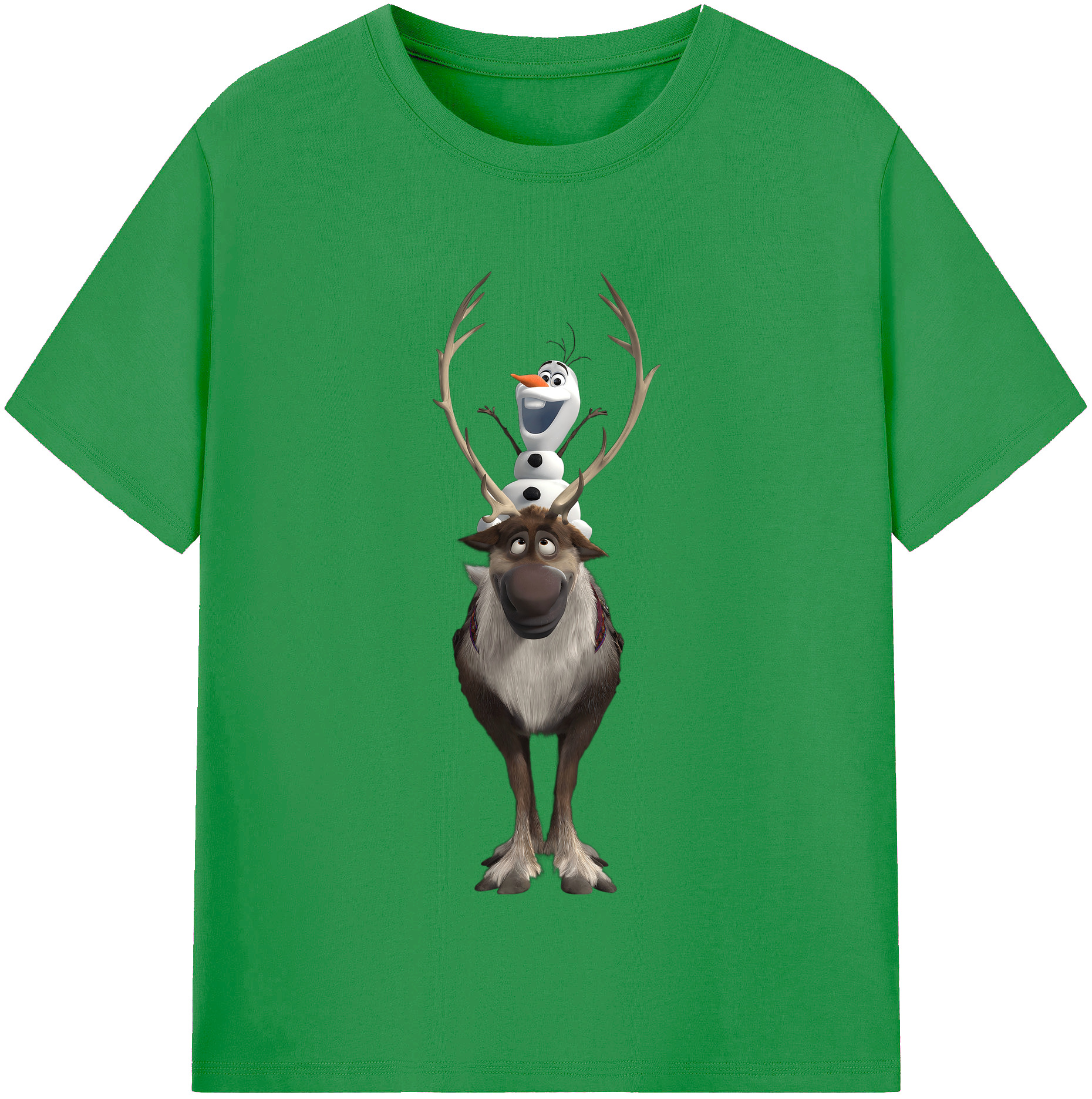 （画像用） アナと雪の女王 アンナ エルサ Frozen Anna Elsa レディースカジュアルプリントTシャツ（綿100％）