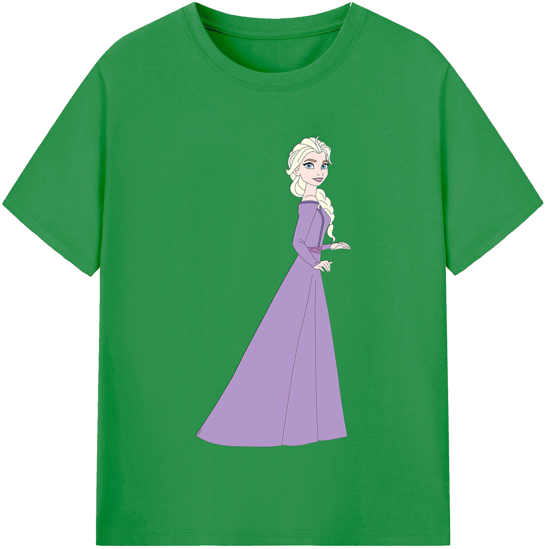 （画像用） アナと雪の女王 アンナ エルサ Frozen Anna Elsa レディースカジュアルプリントTシャツ（綿100％）