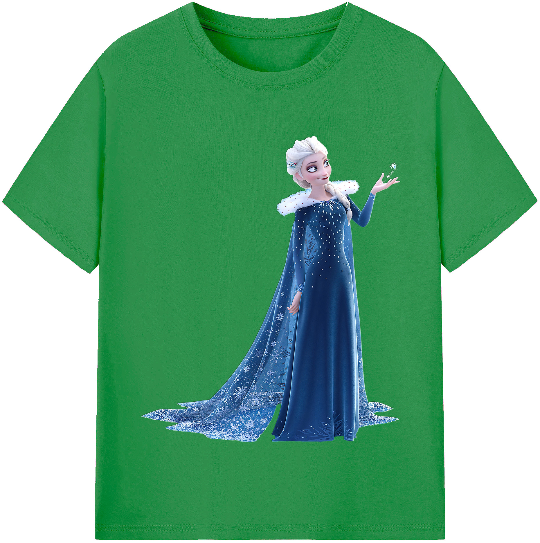 （画像用） アナと雪の女王 アンナ エルサ Frozen Anna Elsa レディースカジュアルプリントTシャツ（綿100％）