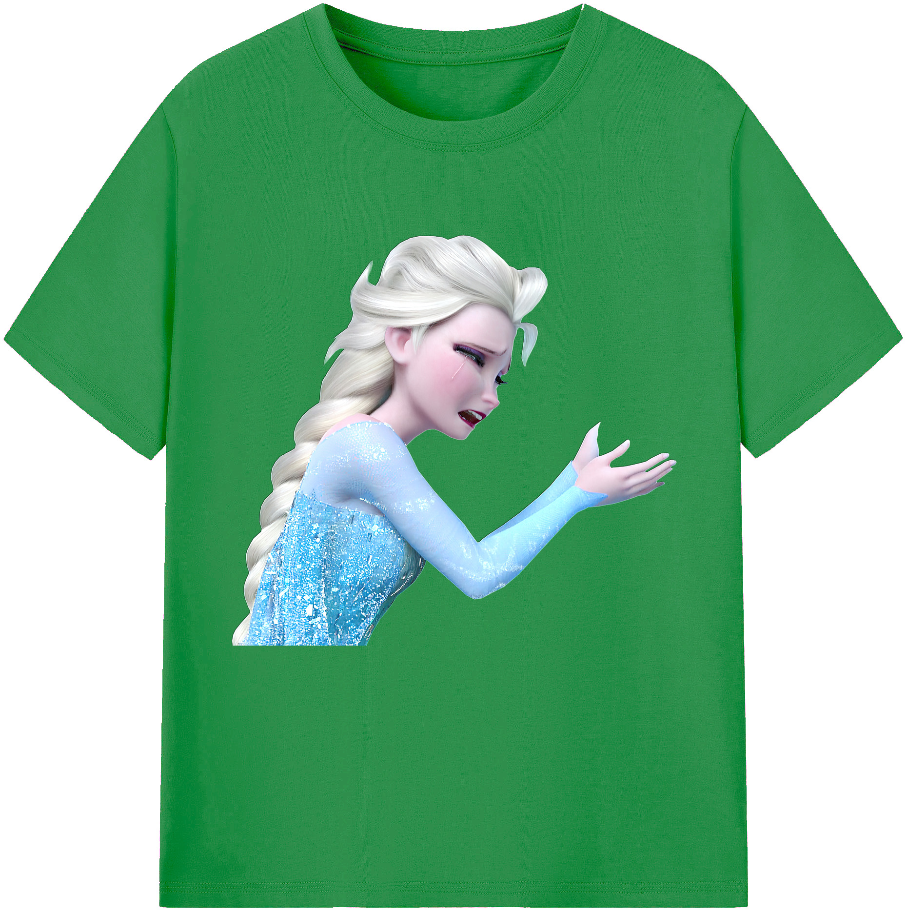 （画像用） アナと雪の女王 アンナ エルサ Frozen Anna Elsa レディースカジュアルプリントTシャツ（綿100％）