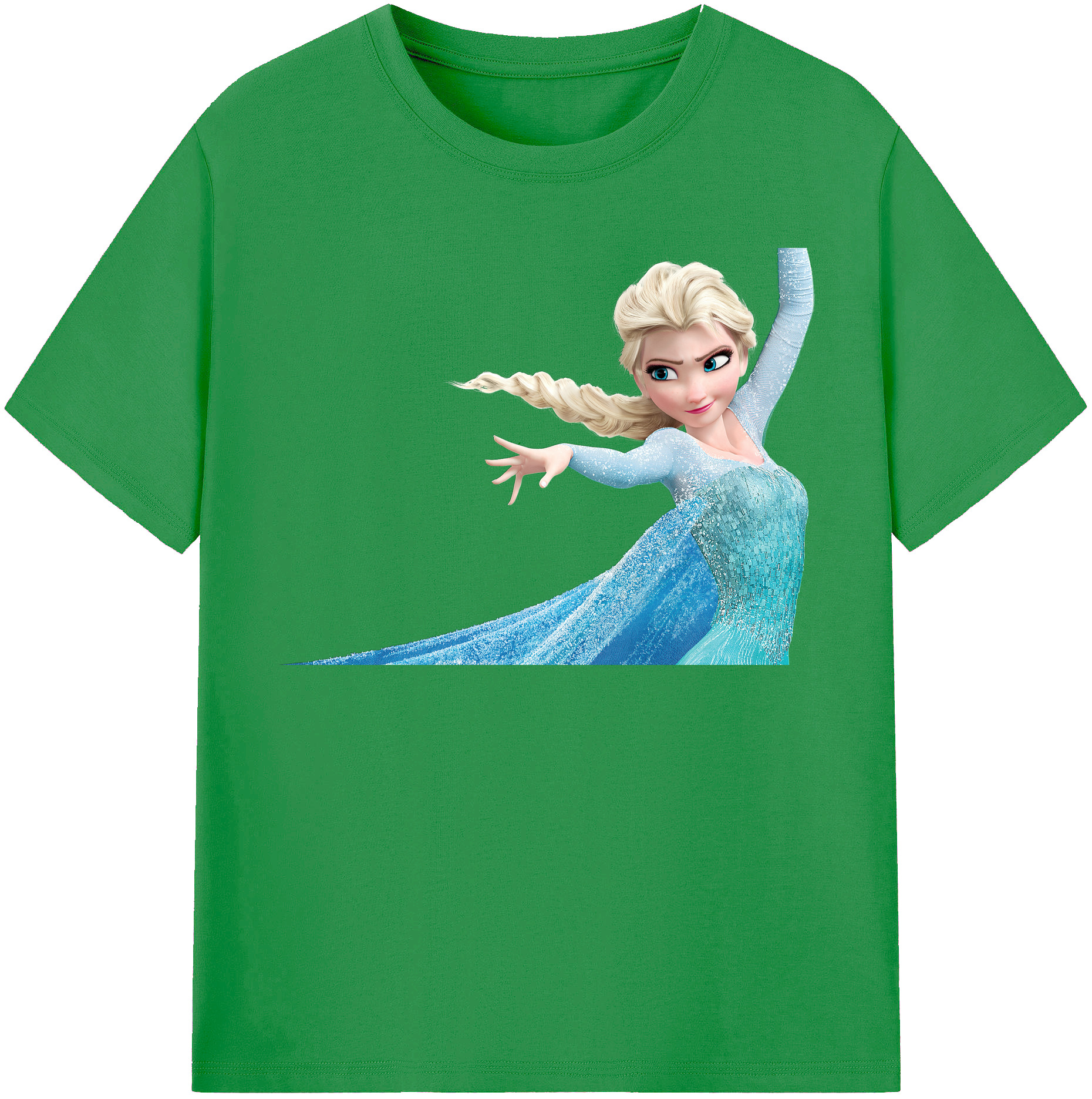 （画像用） アナと雪の女王 アンナ エルサ Frozen Anna Elsa レディースカジュアルプリントTシャツ（綿100％）