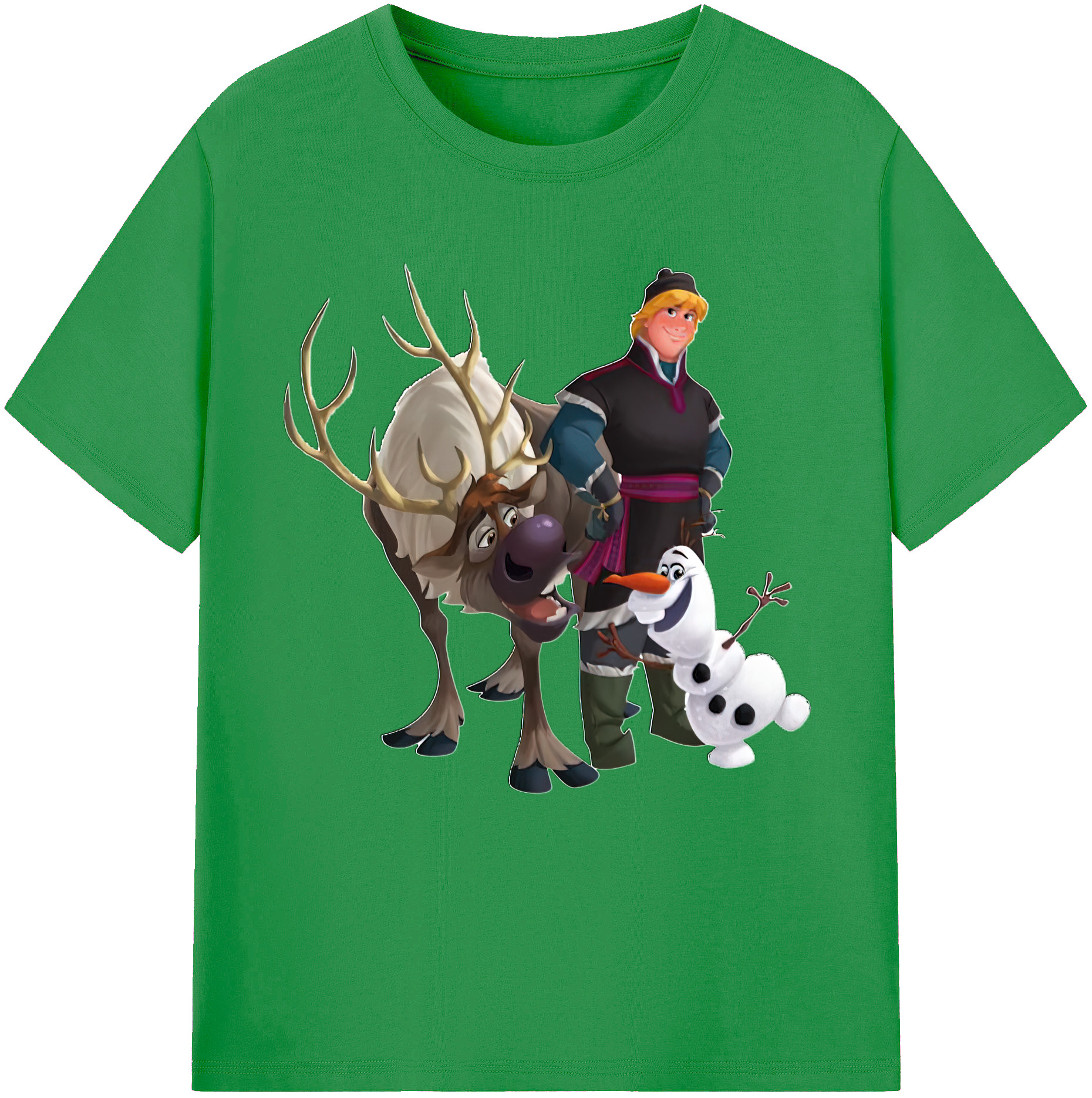 （画像用） アナと雪の女王 アンナ エルサ Frozen Anna Elsa レディースカジュアルプリントTシャツ（綿100％）