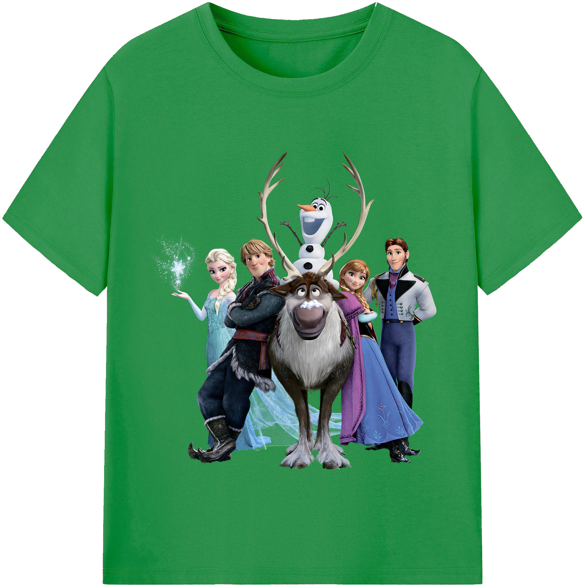 （画像用） アナと雪の女王 アンナ エルサ Frozen Anna Elsa レディースカジュアルプリントTシャツ（綿100％）