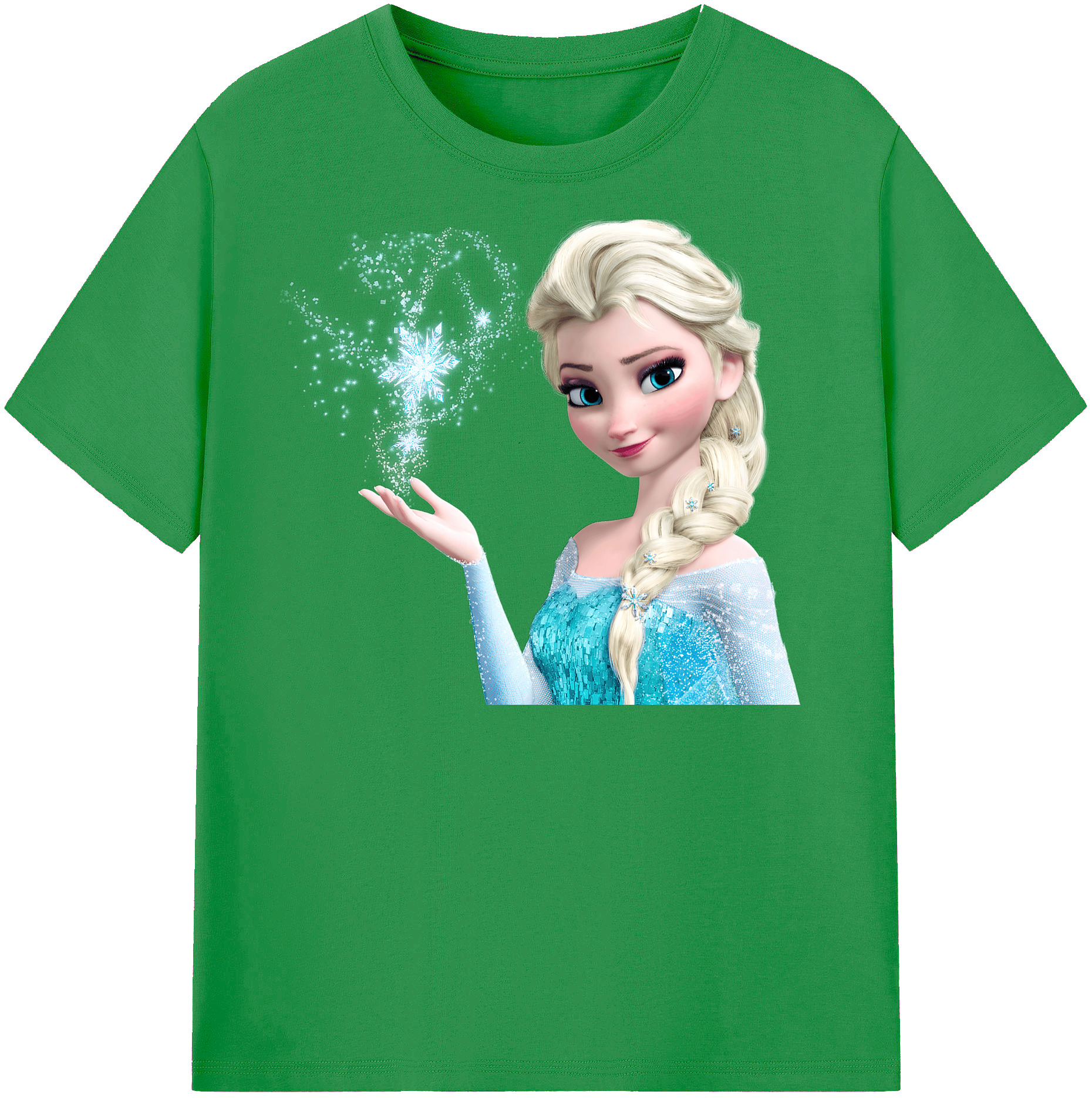 （画像用） アナと雪の女王 アンナ エルサ Frozen Anna Elsa レディースカジュアルプリントTシャツ（綿100％）