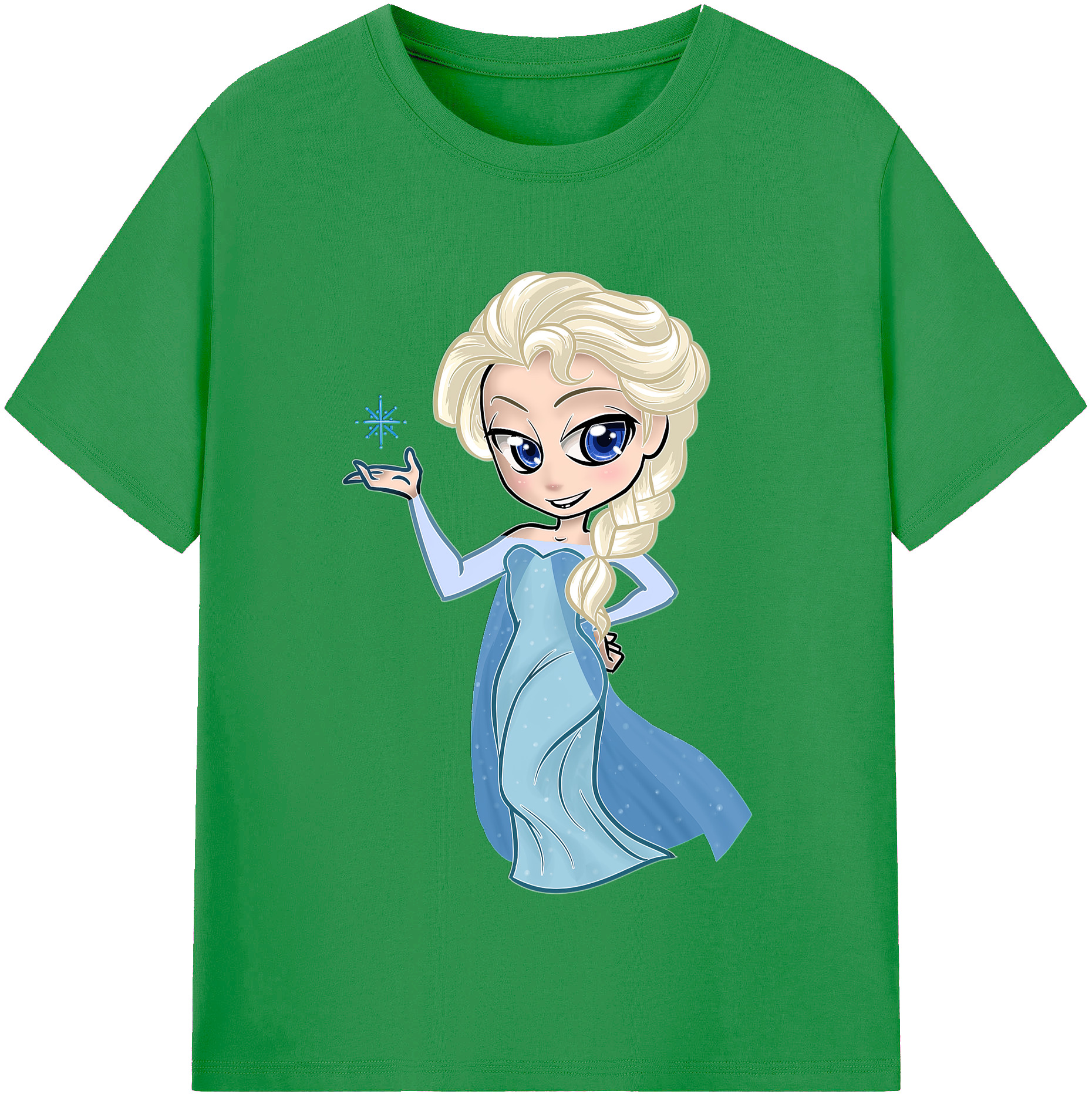 （画像用） アナと雪の女王 アンナ エルサ Frozen Anna Elsa レディースカジュアルプリントTシャツ（綿100％）