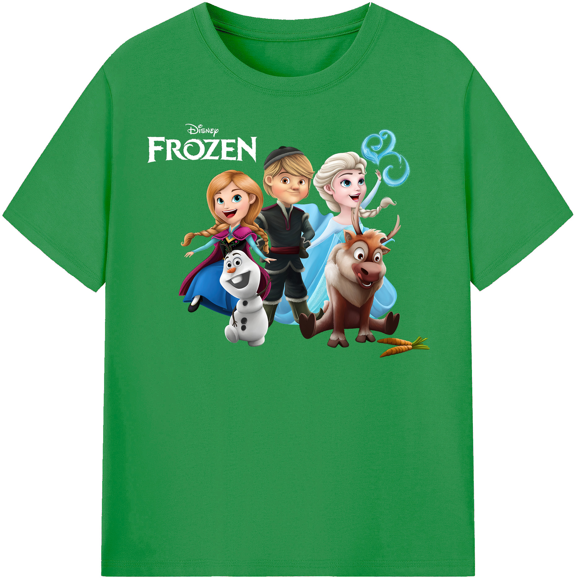 （画像用） アナと雪の女王 アンナ エルサ Frozen Anna Elsa レディースカジュアルプリントTシャツ（綿100％）