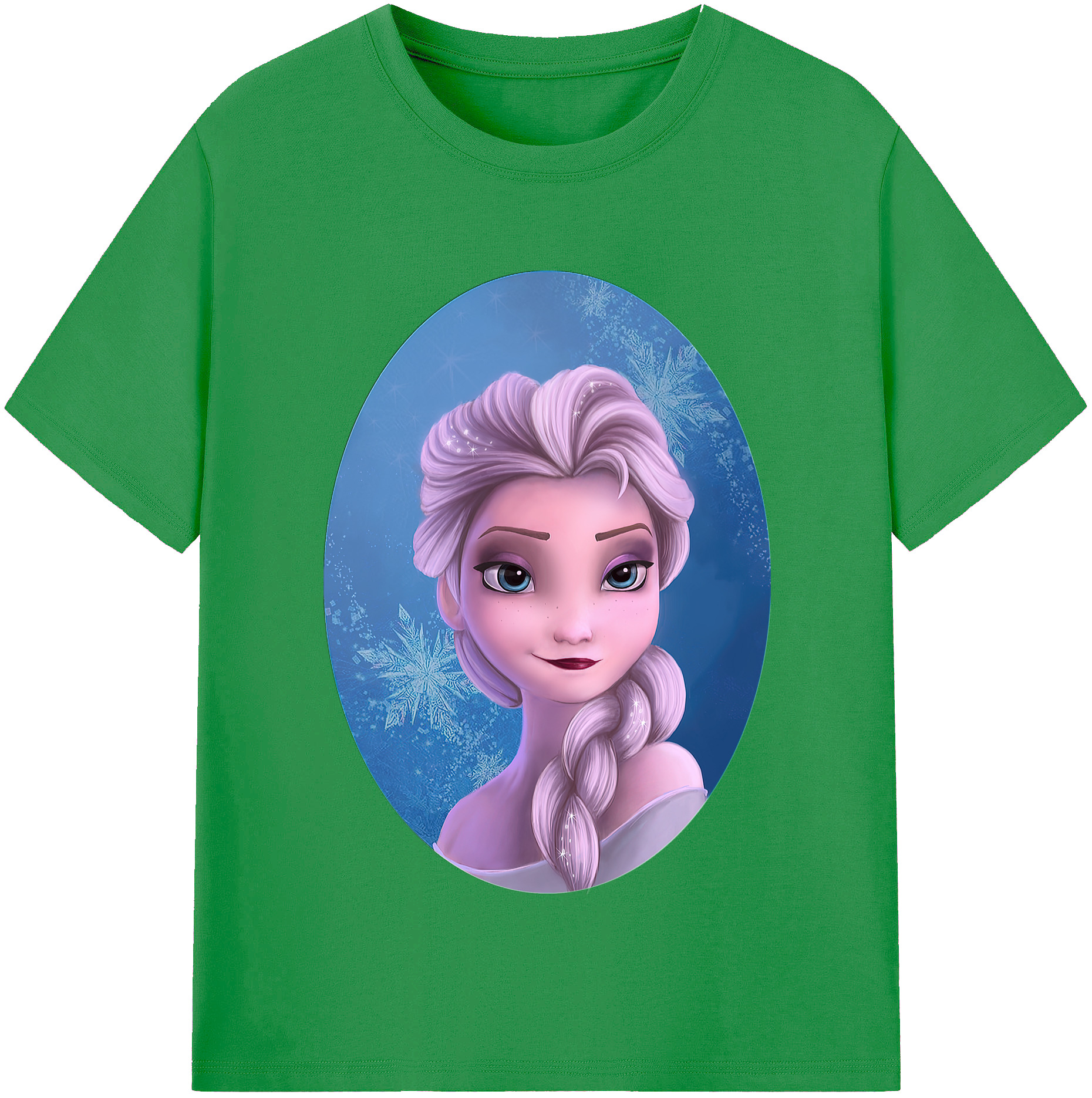 （画像用） アナと雪の女王 アンナ エルサ Frozen Anna Elsa レディースカジュアルプリントTシャツ（綿100％）