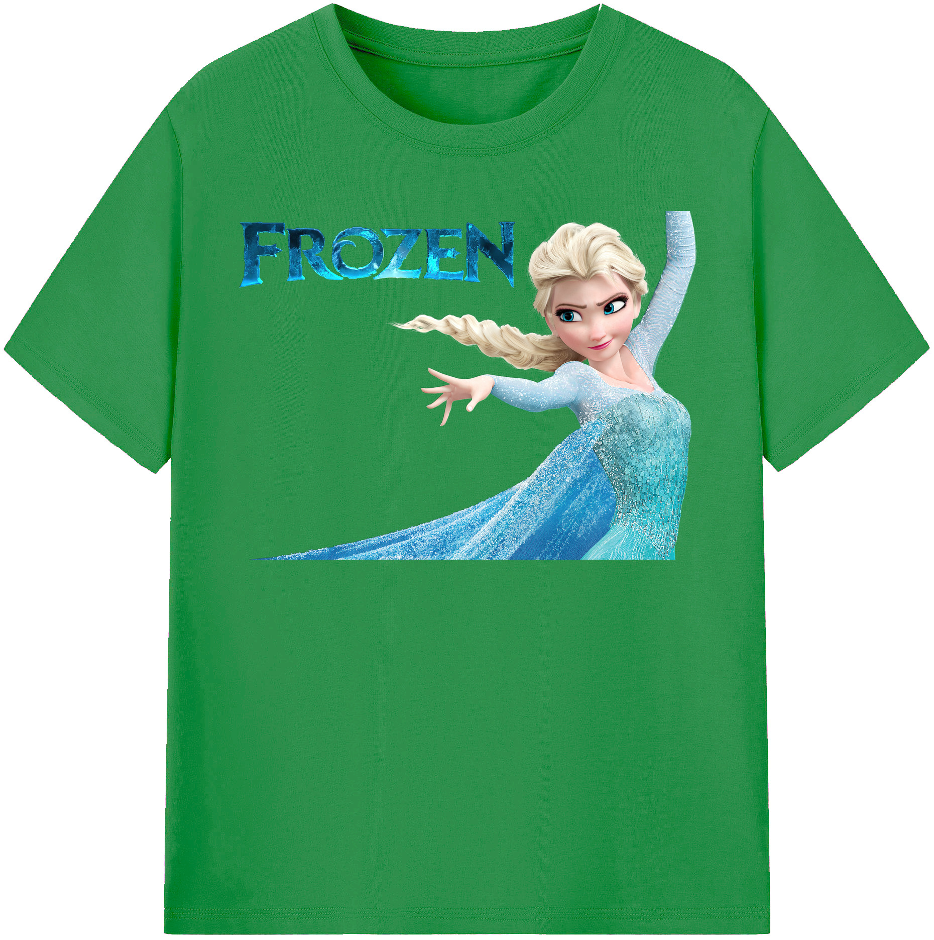 （画像用） アナと雪の女王 アンナ エルサ Frozen Anna Elsa レディースカジュアルプリントTシャツ（綿100％）