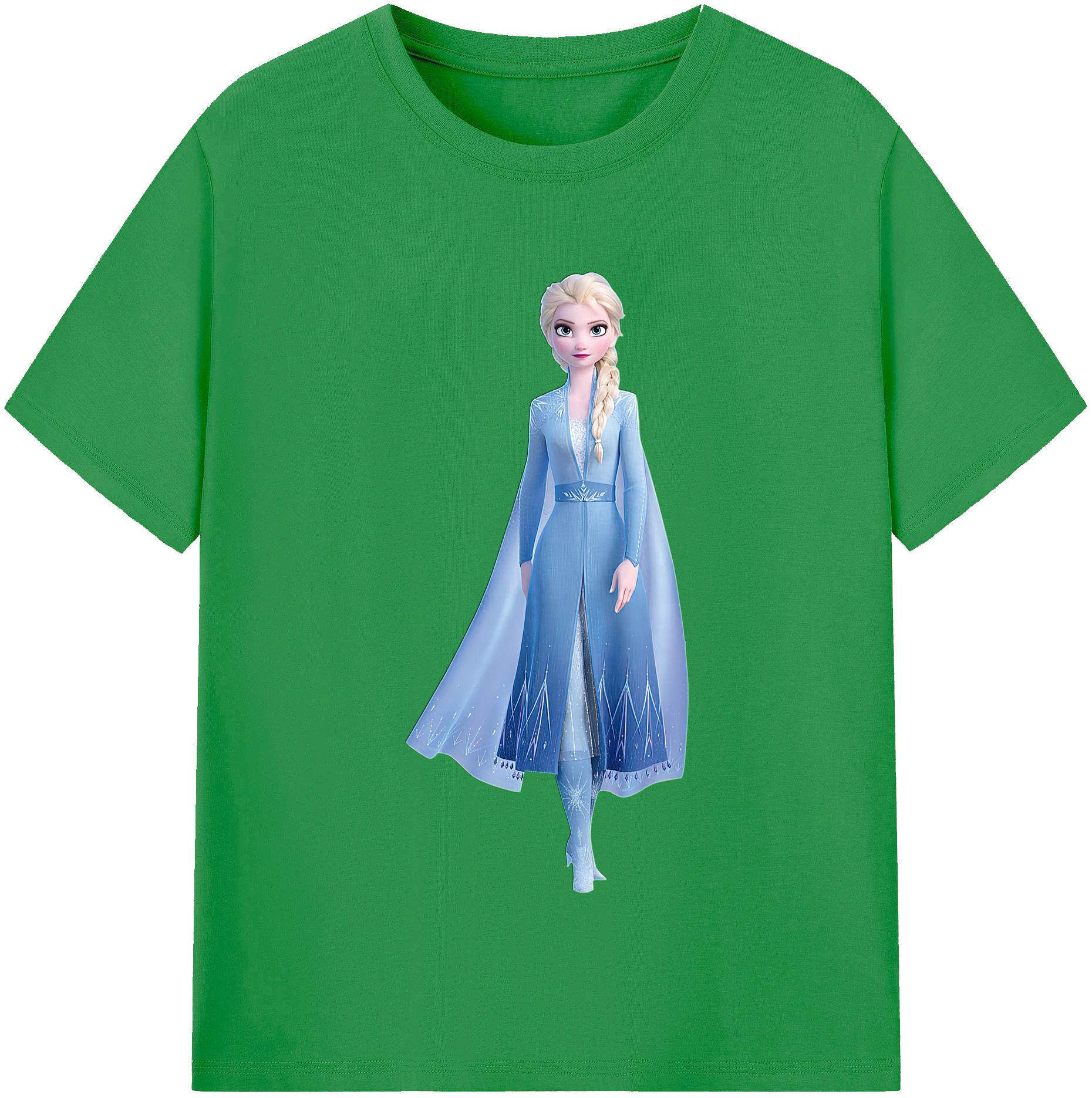 （画像用） アナと雪の女王 アンナ エルサ Frozen Anna Elsa レディースカジュアルプリントTシャツ（綿100％）