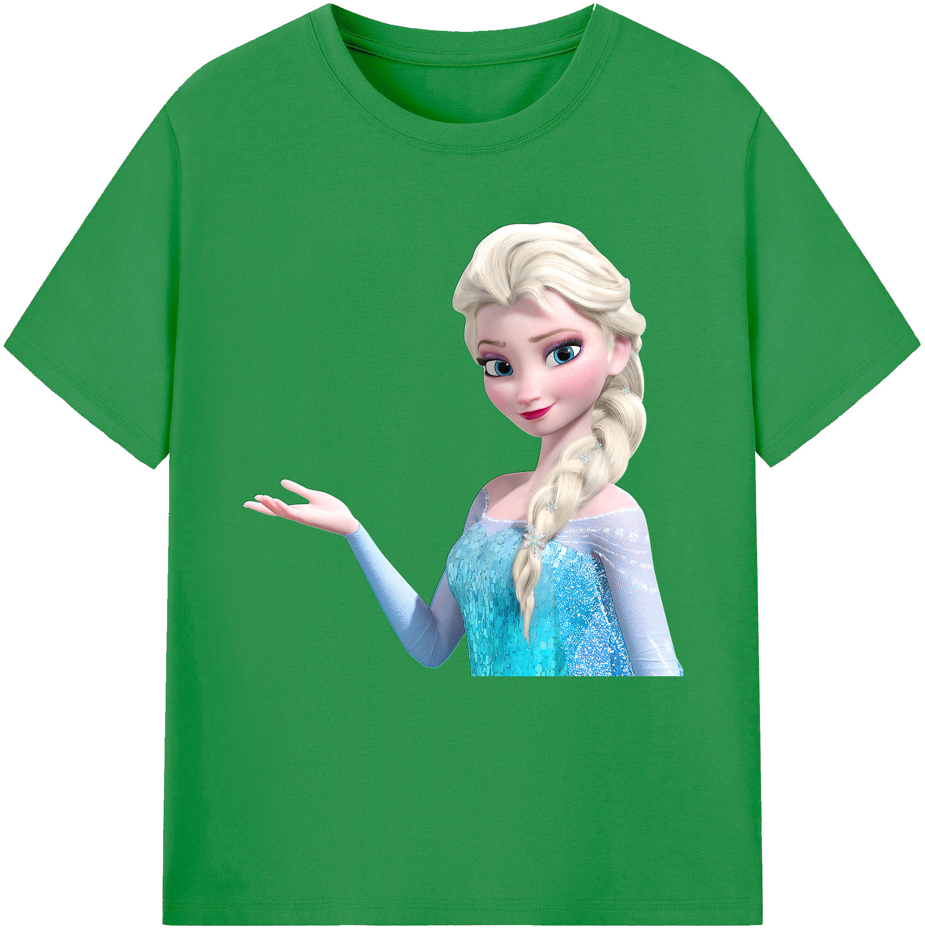 （画像用） アナと雪の女王 アンナ エルサ Frozen Anna Elsa レディースカジュアルプリントTシャツ（綿100％）