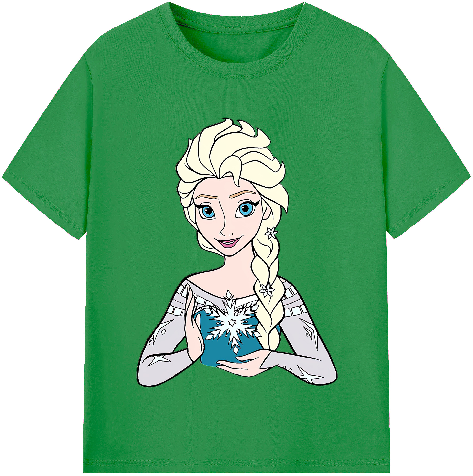 （画像用） アナと雪の女王 アンナ エルサ Frozen Anna Elsa レディースカジュアルプリントTシャツ（綿100％）