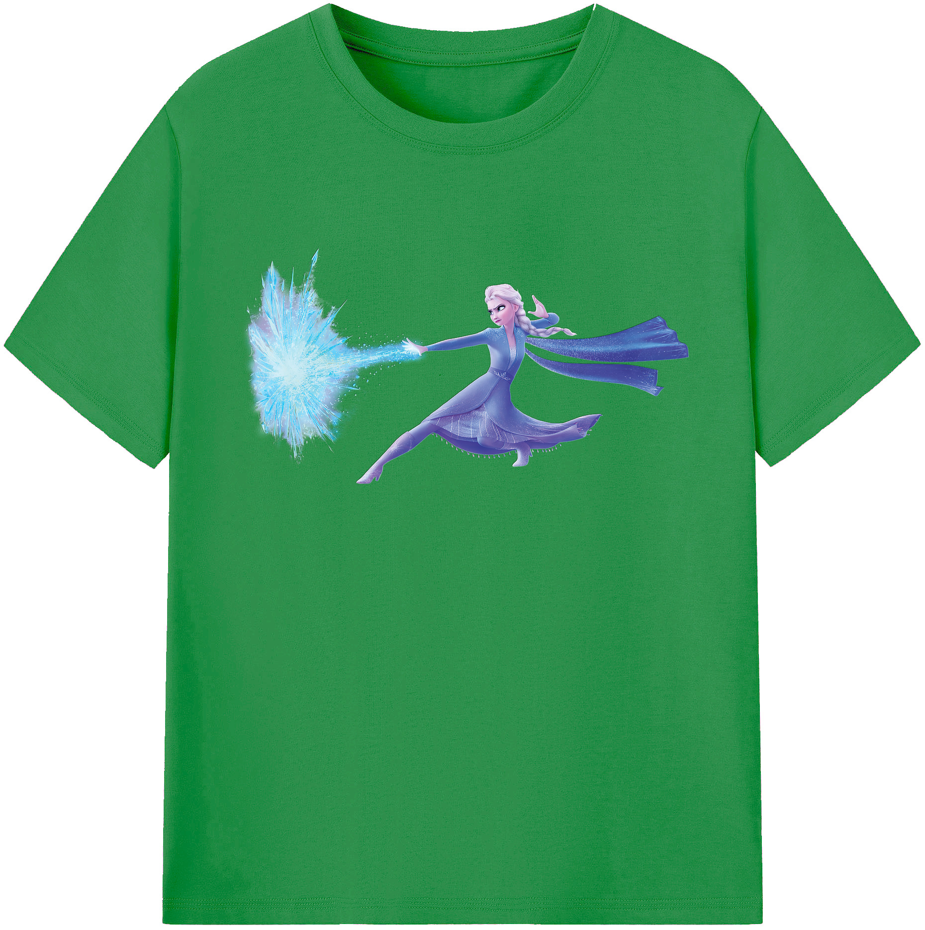 （画像用） アナと雪の女王 アンナ エルサ Frozen Anna Elsa レディースカジュアルプリントTシャツ（綿100％）