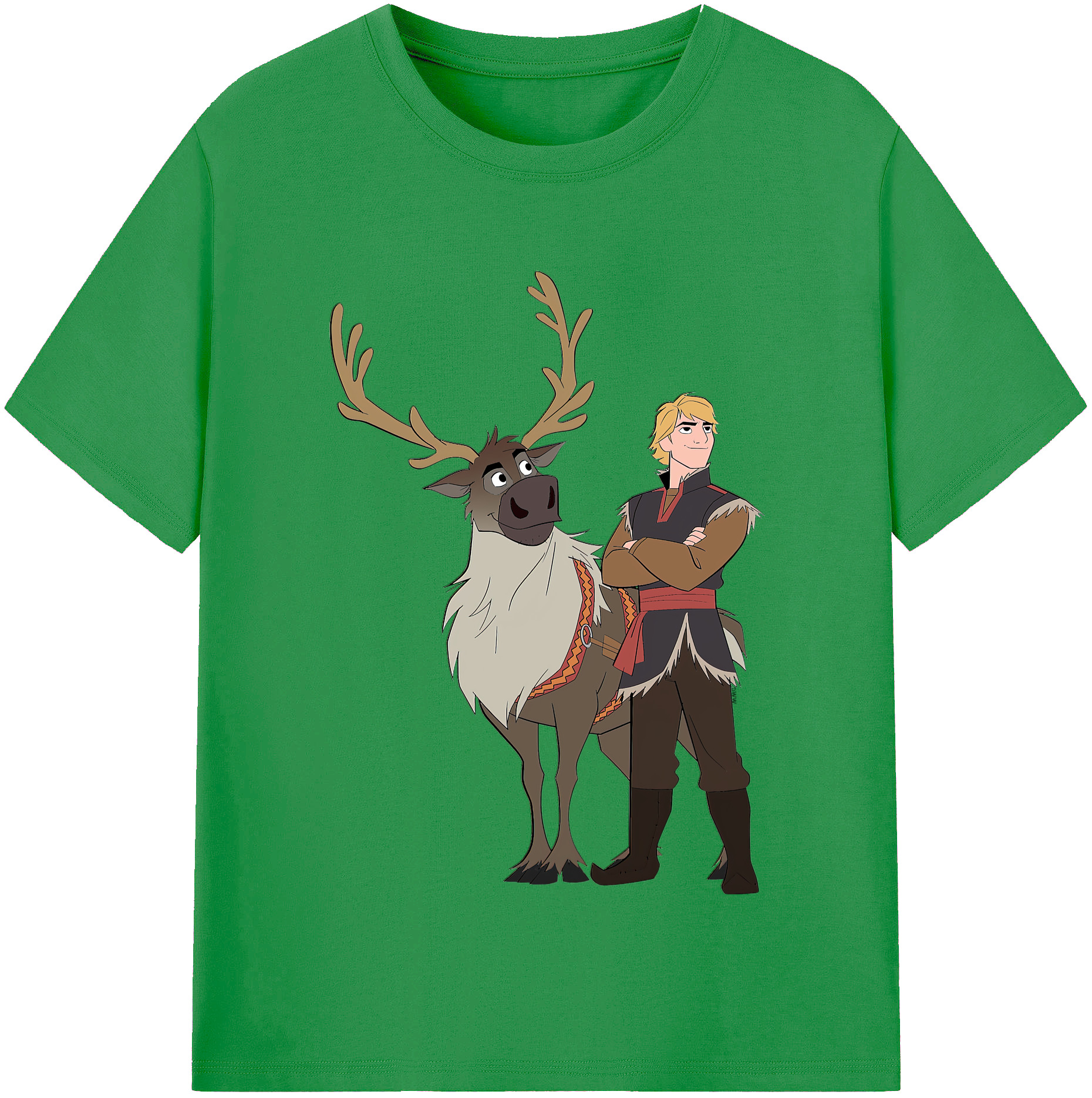 （画像用） アナと雪の女王 アンナ エルサ Frozen Anna Elsa レディースカジュアルプリントTシャツ（綿100％）