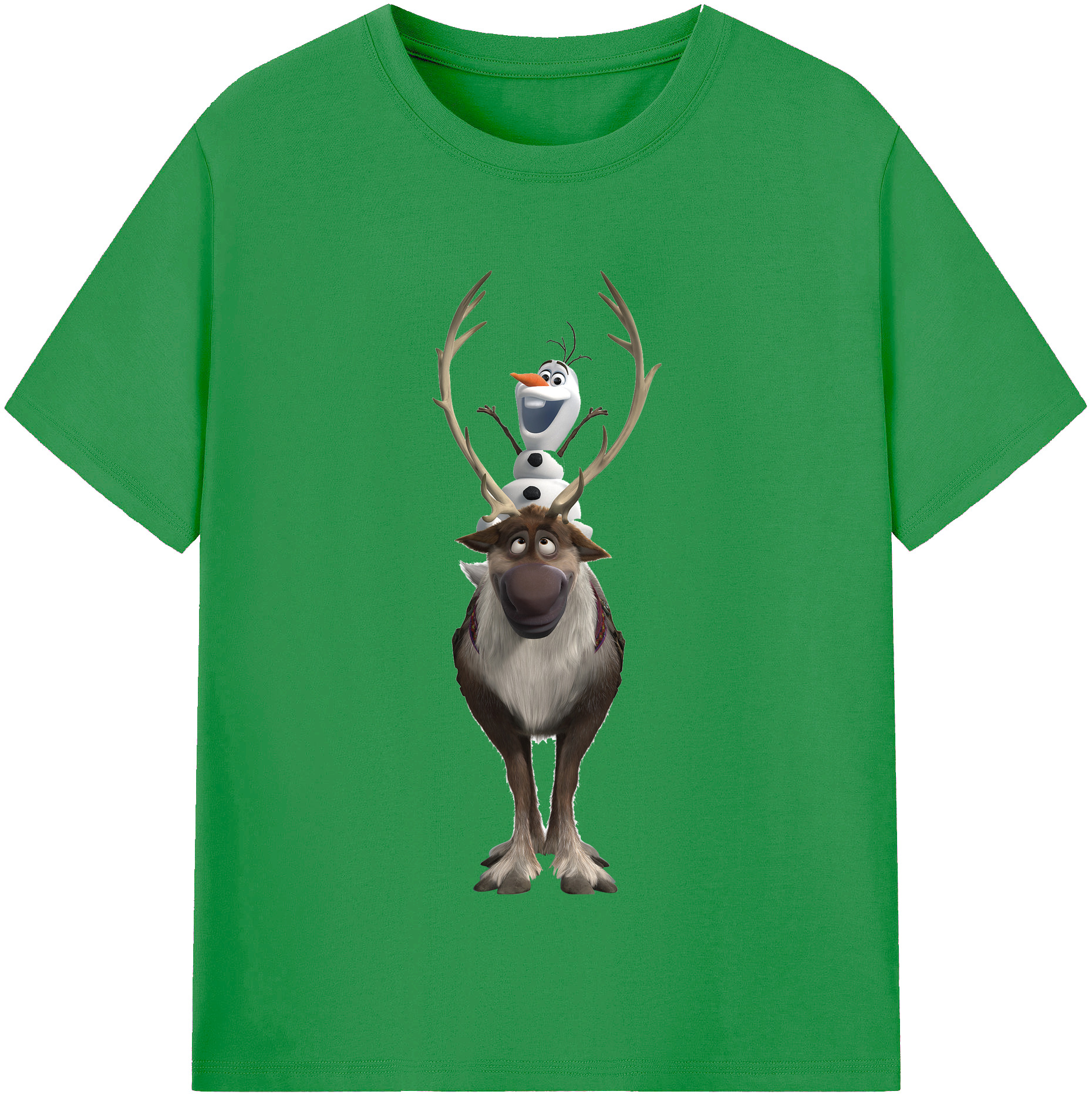 （画像用） アナと雪の女王 アンナ エルサ Frozen Anna Elsa レディースカジュアルプリントTシャツ（綿100％）
