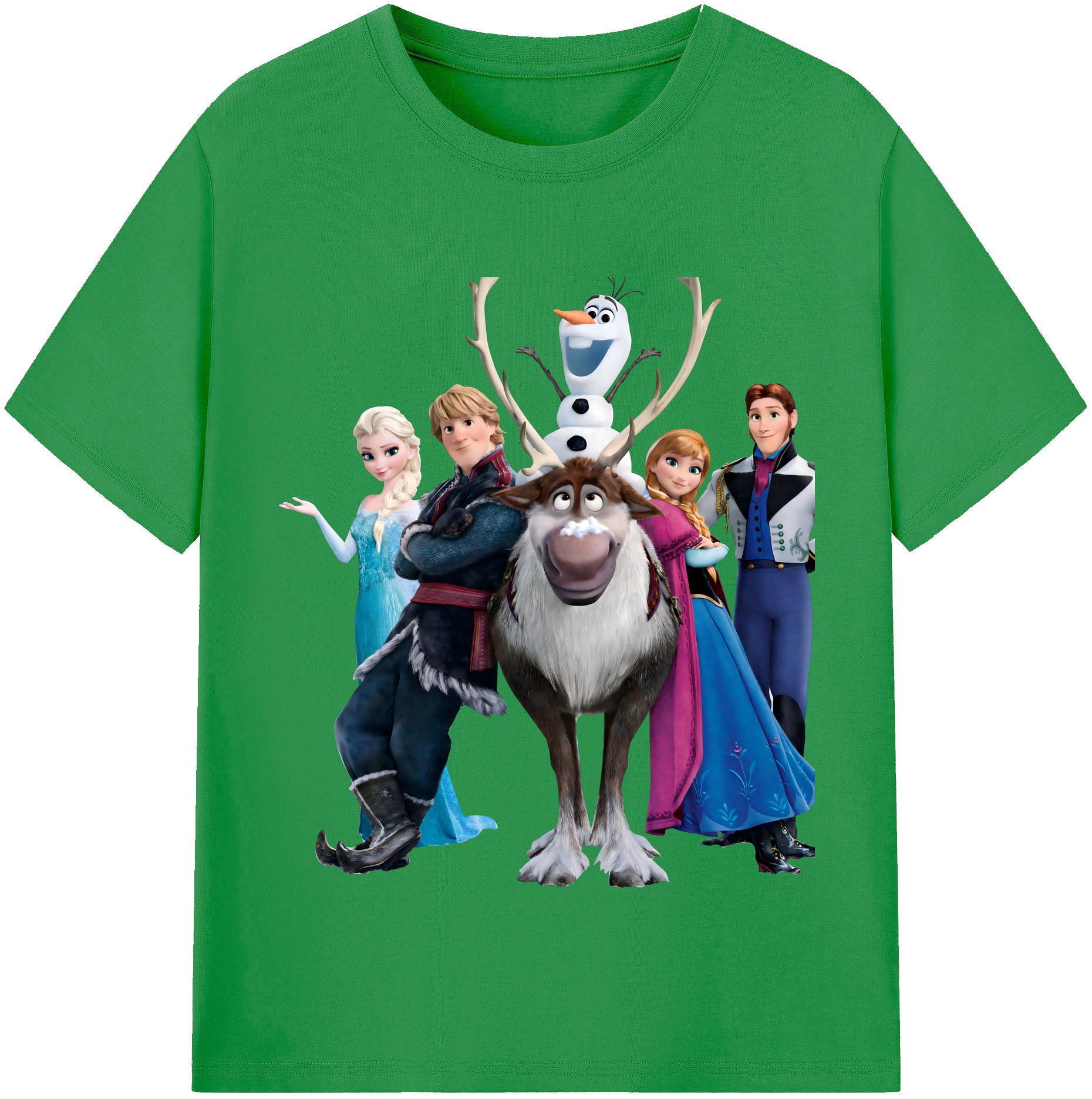 （画像用） アナと雪の女王 アンナ エルサ Frozen Anna Elsa レディースカジュアルプリントTシャツ（綿100％）
