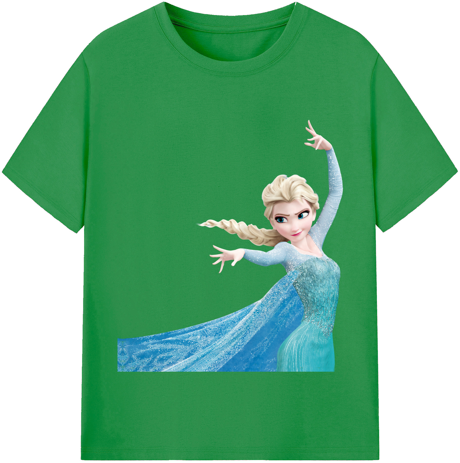 （画像用） アナと雪の女王 アンナ エルサ Frozen Anna Elsa レディースカジュアルプリントTシャツ（綿100％）