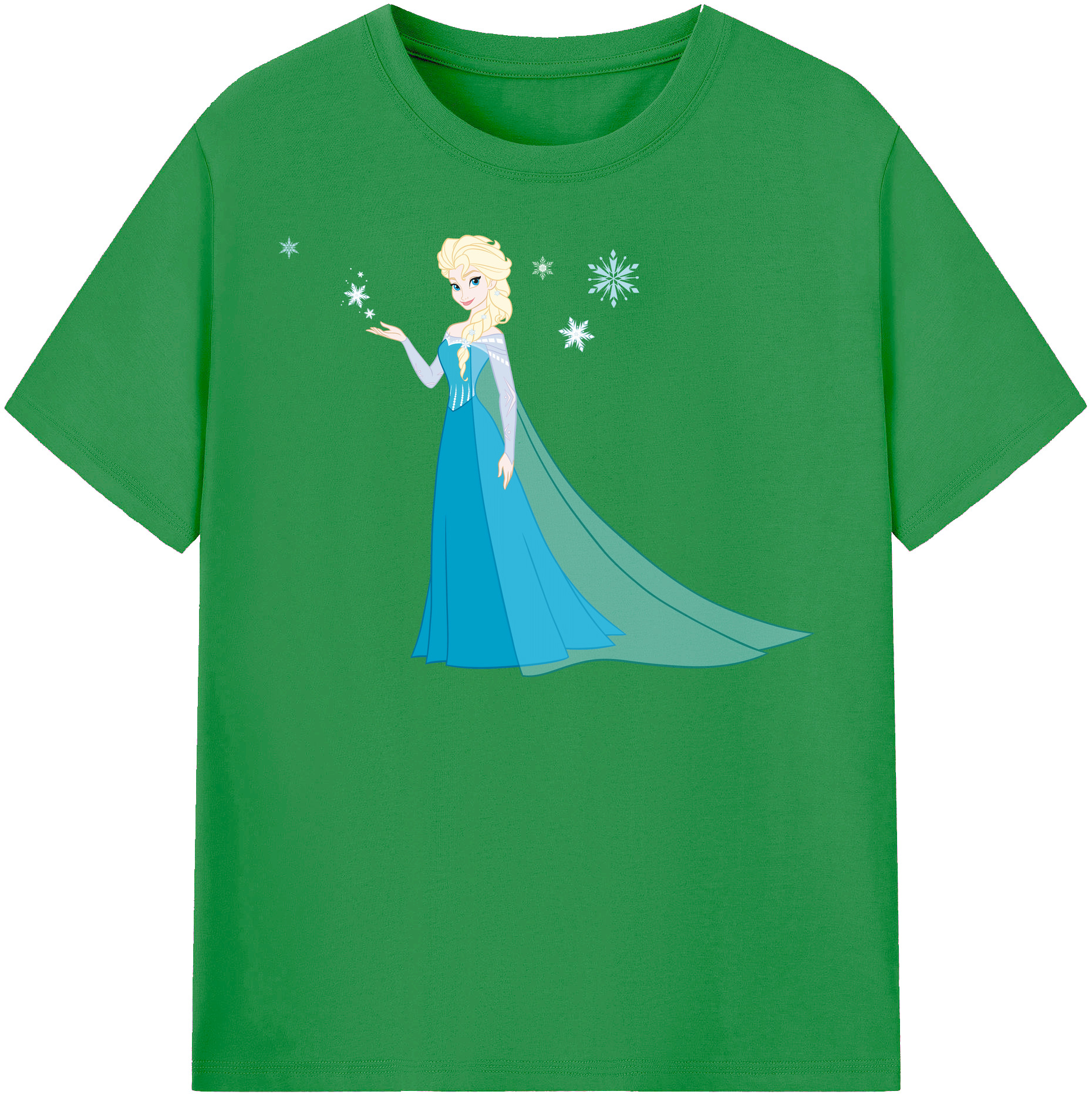 （画像用） アナと雪の女王 アンナ エルサ Frozen Anna Elsa レディースカジュアルプリントTシャツ（綿100％）