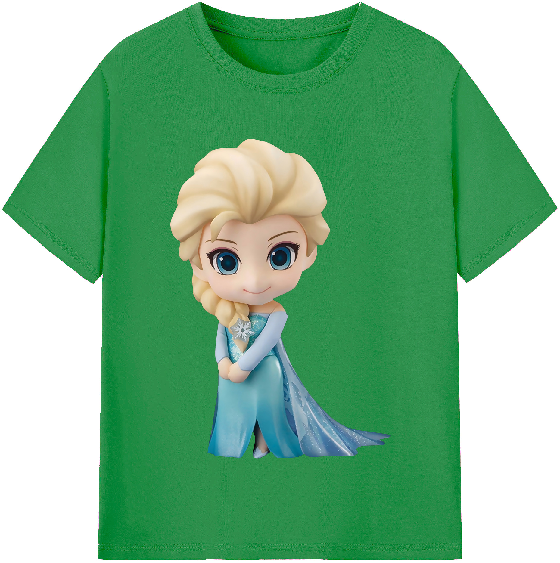 （画像用） アナと雪の女王 アンナ エルサ Frozen Anna Elsa レディースカジュアルプリントTシャツ（綿100％）