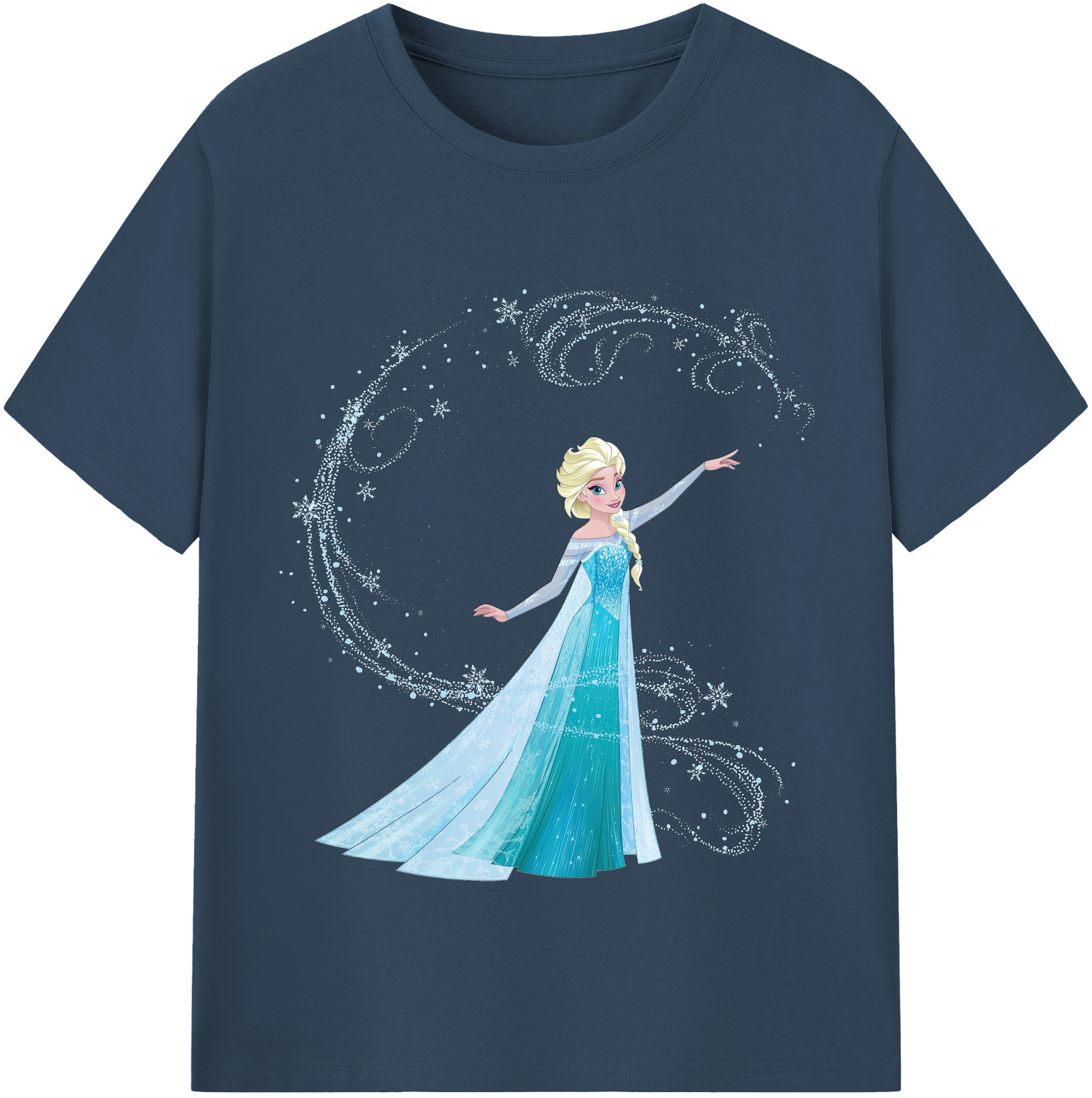 （画像用） アナと雪の女王 アンナ エルサ Frozen Anna Elsa レディースカジュアルプリントTシャツ（綿100％）