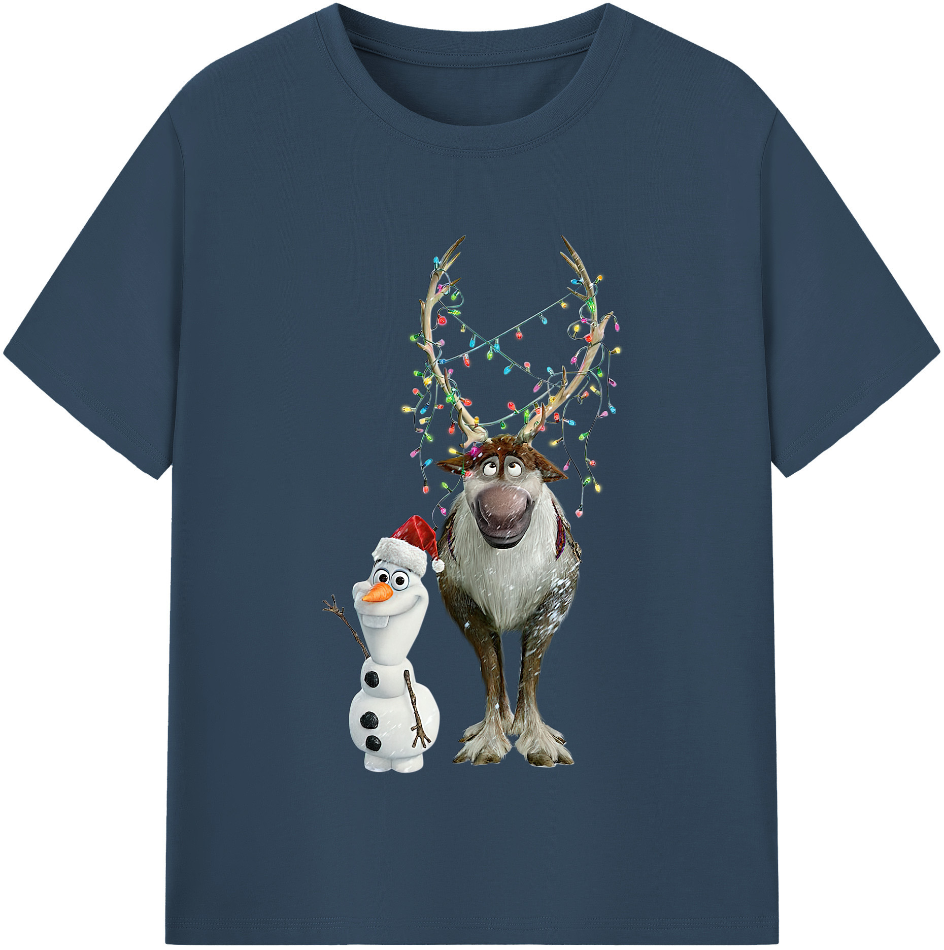 （画像用） アナと雪の女王 アンナ エルサ Frozen Anna Elsa レディースカジュアルプリントTシャツ（綿100％）