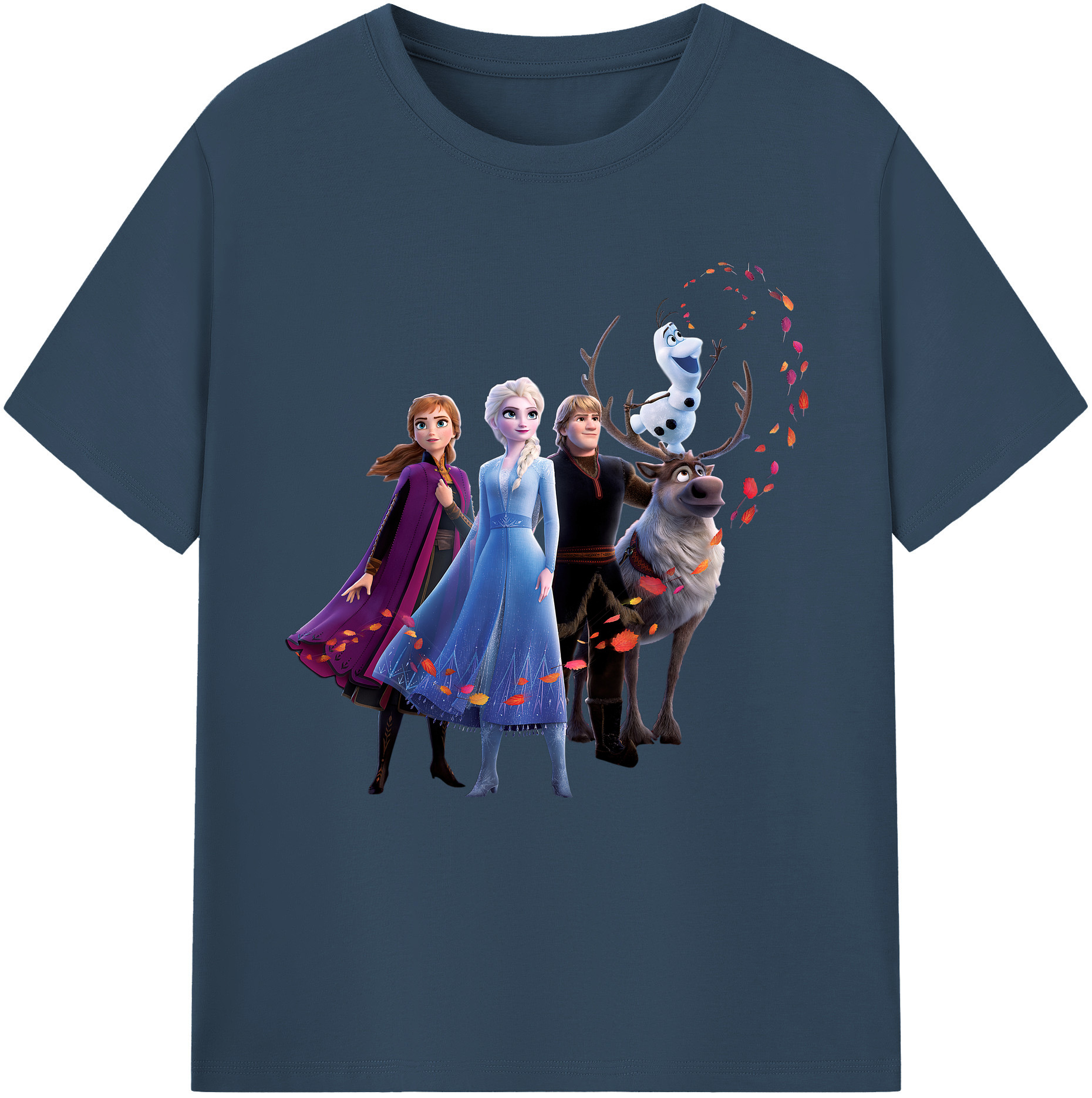 （画像用） アナと雪の女王 アンナ エルサ Frozen Anna Elsa レディースカジュアルプリントTシャツ（綿100％）