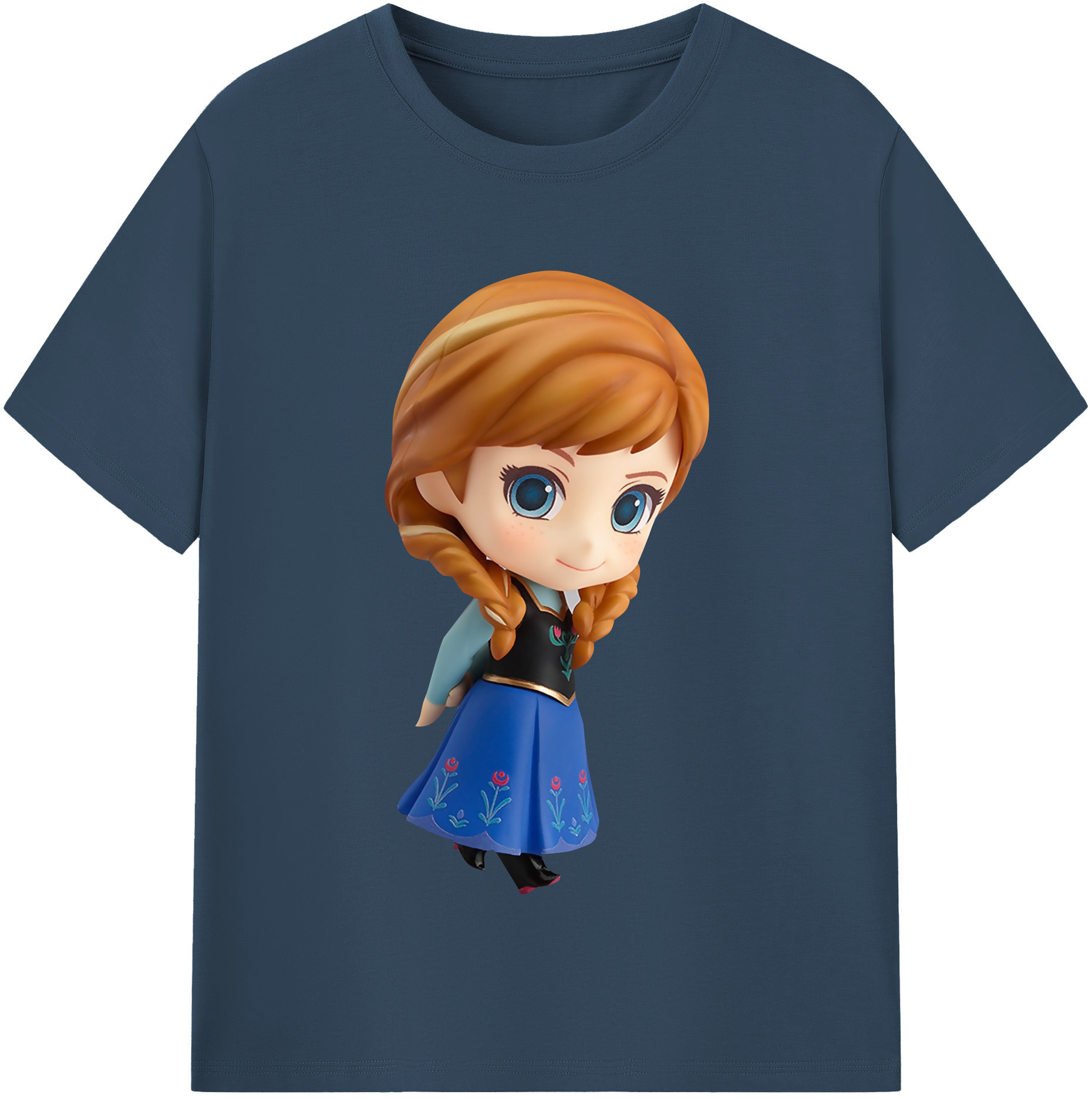 （画像用） アナと雪の女王 アンナ エルサ Frozen Anna Elsa レディースカジュアルプリントTシャツ（綿100％）