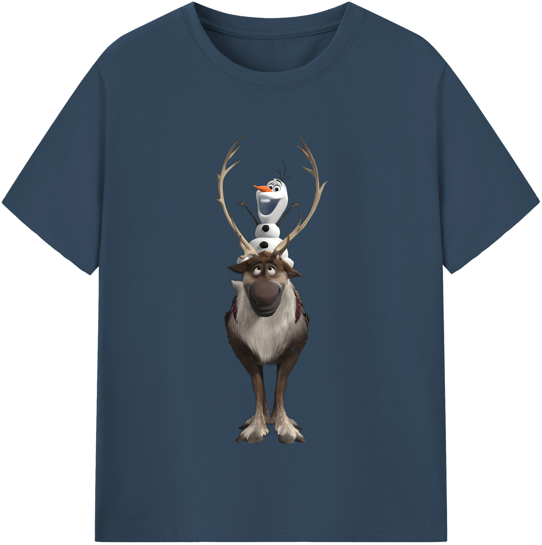 （画像用） アナと雪の女王 アンナ エルサ Frozen Anna Elsa レディースカジュアルプリントTシャツ（綿100％）