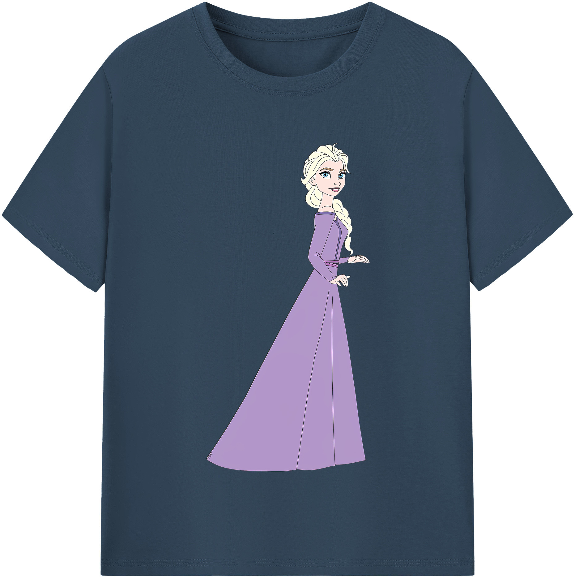 （画像用） アナと雪の女王 アンナ エルサ Frozen Anna Elsa レディースカジュアルプリントTシャツ（綿100％）