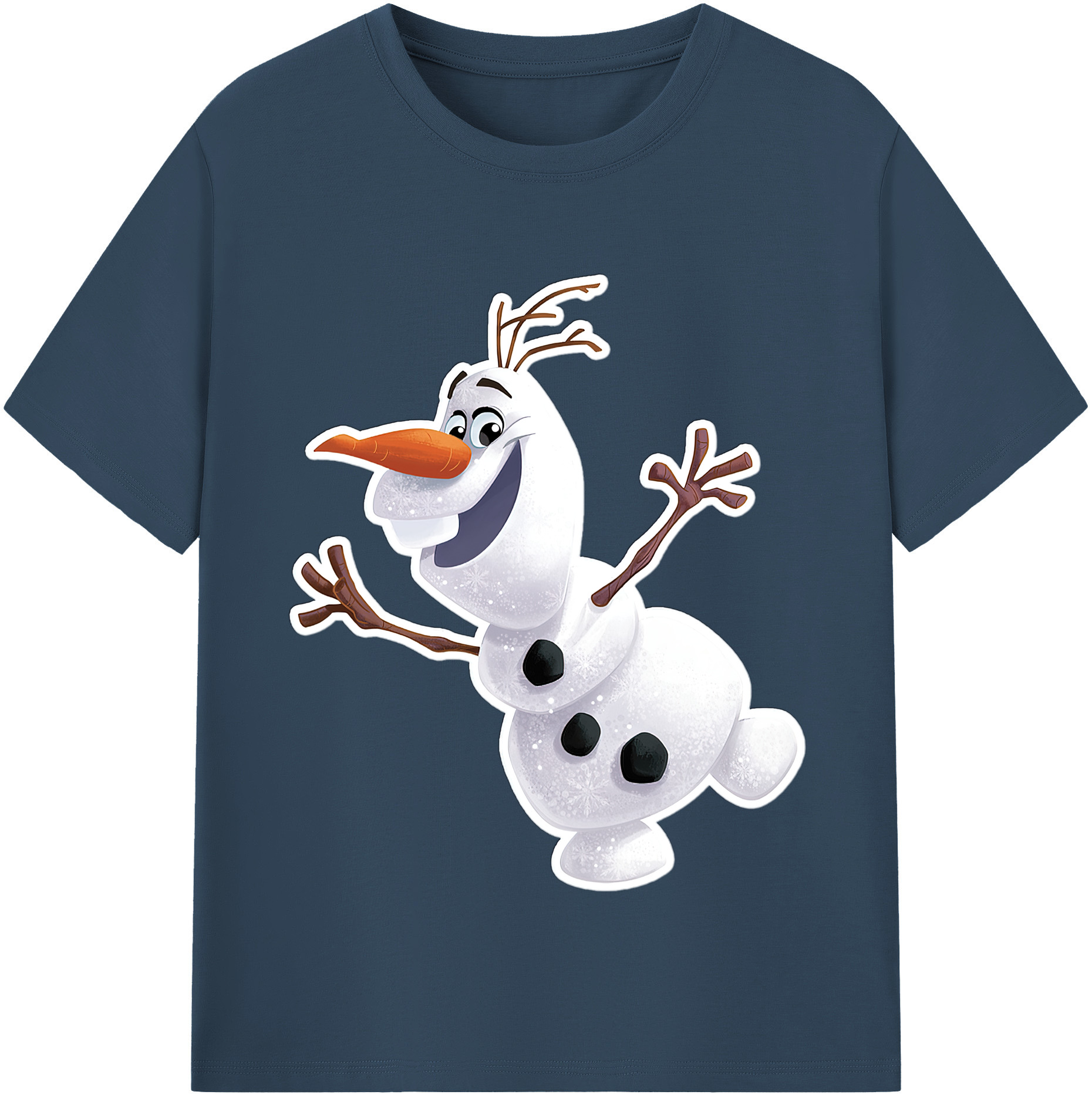 （画像用） アナと雪の女王 アンナ エルサ Frozen Anna Elsa レディースカジュアルプリントTシャツ（綿100％）