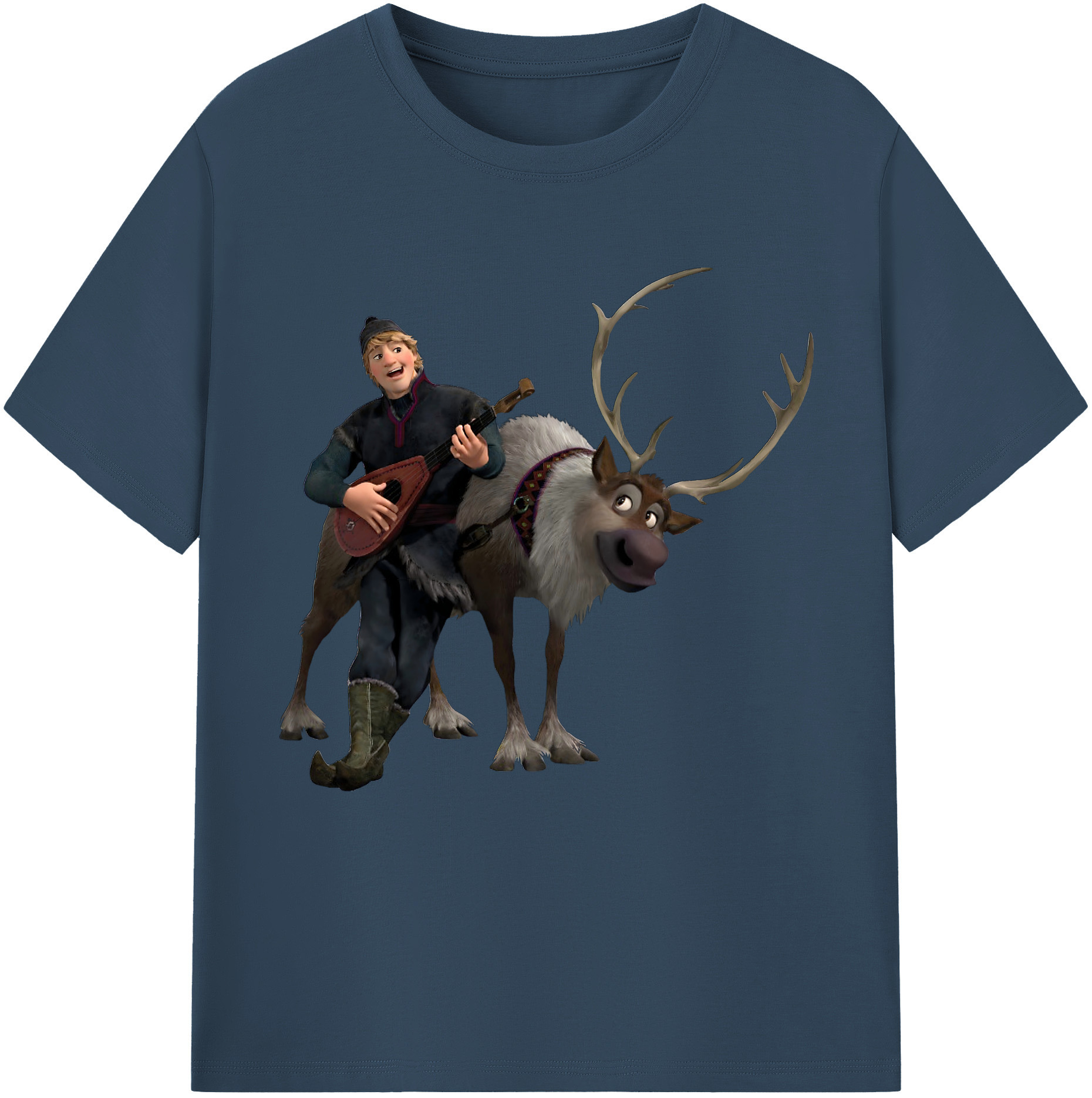 （画像用） アナと雪の女王 アンナ エルサ Frozen Anna Elsa レディースカジュアルプリントTシャツ（綿100％）