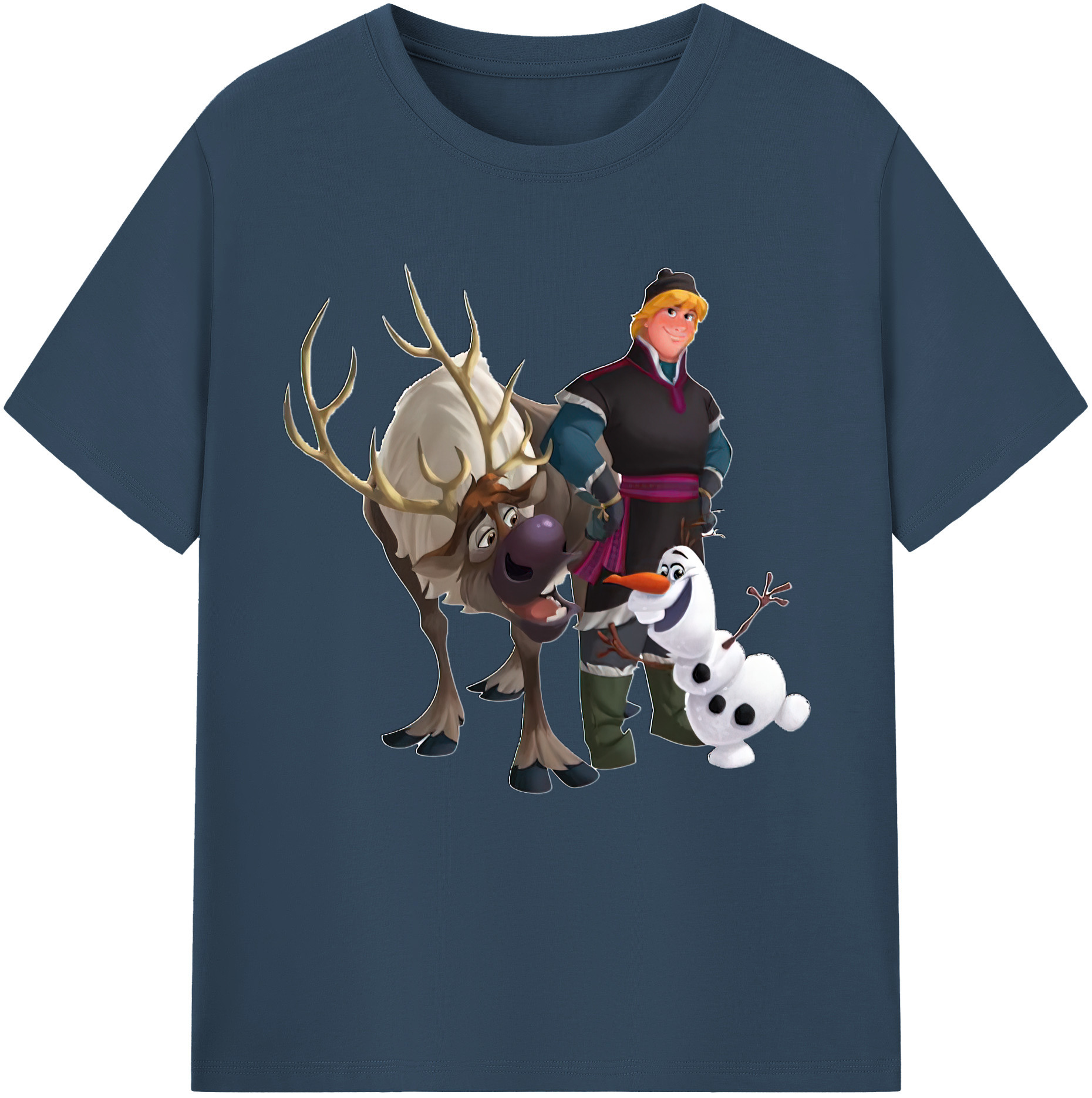 （画像用） アナと雪の女王 アンナ エルサ Frozen Anna Elsa レディースカジュアルプリントTシャツ（綿100％）